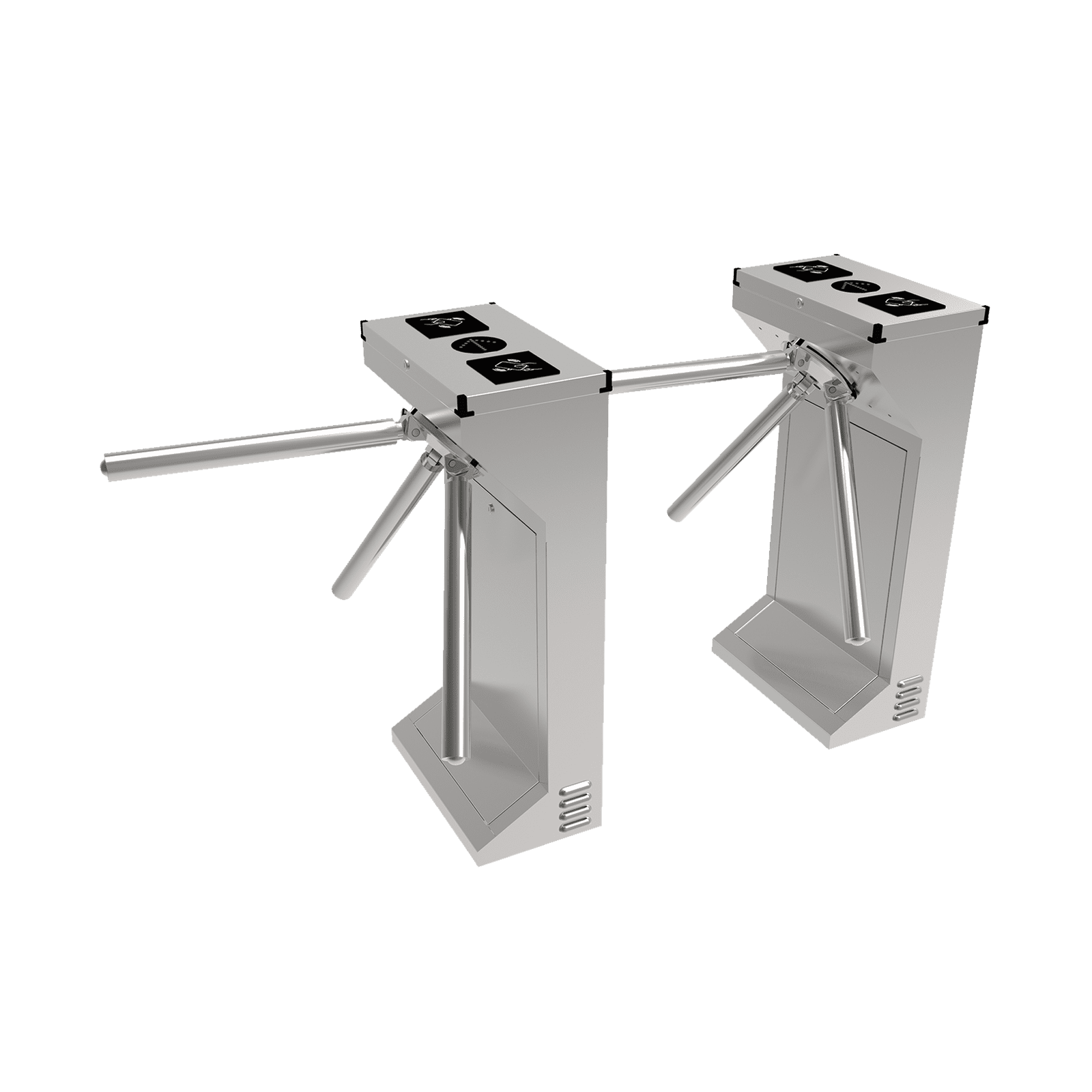 (MOTORIZADO, SIN CONTACTO),Torniquete Industrial en Acero Inoxidable, Bidireccional, USO RUDO, Espacio para Lectora de Proximidad AP1000HDM - AccessPRO