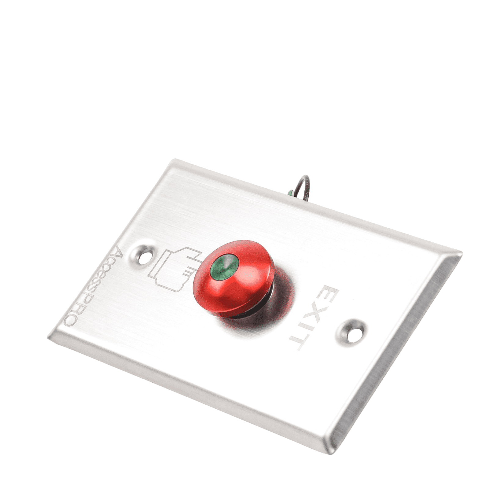 Botón tipo Hongo / Redondo Color Rojo con LED / Estético / NO y COM APBRRLC - AccessPRO