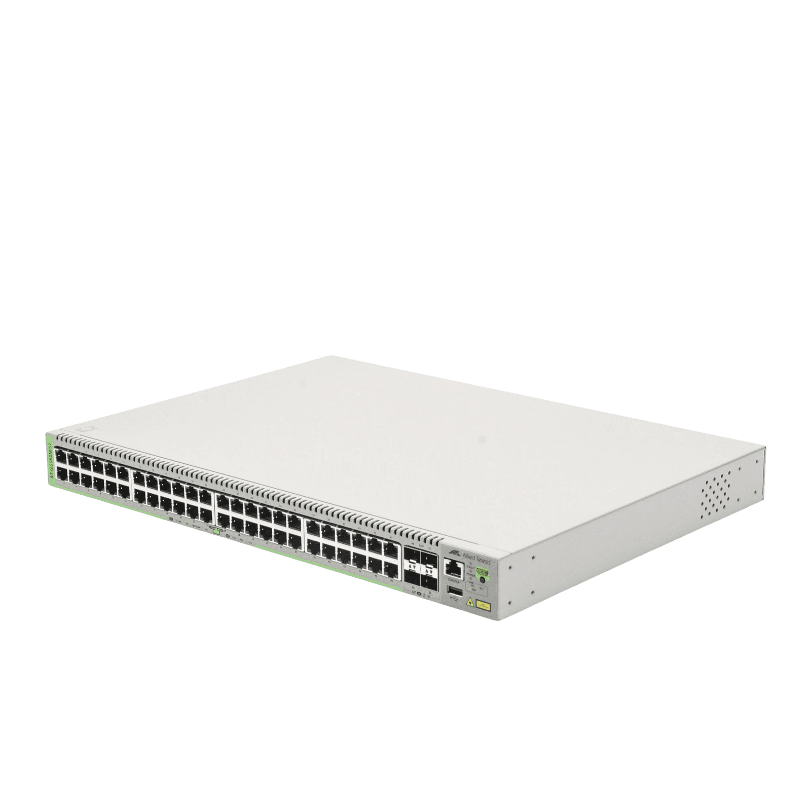 Switch Administrable CentreCOM GS980M, Capa 3 de 48 puertos 10/100/1000Mbps + 4 SFP Gigabit AT-GS980M/52-10 - ALLIED TELESIS
