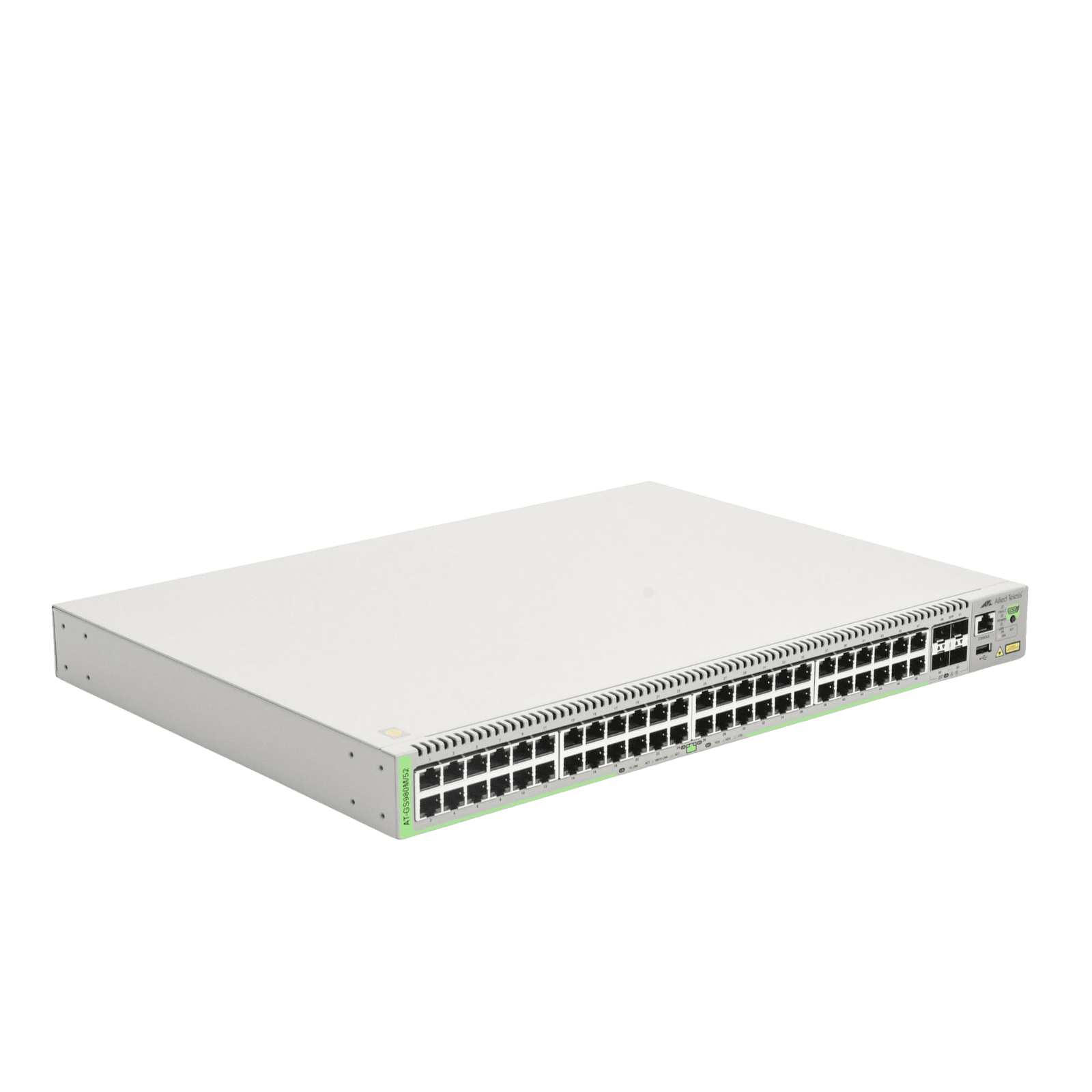 Switch Administrable CentreCOM GS980M, Capa 3 de 48 puertos 10/100/1000Mbps + 4 SFP Gigabit AT-GS980M/52-10 - ALLIED TELESIS