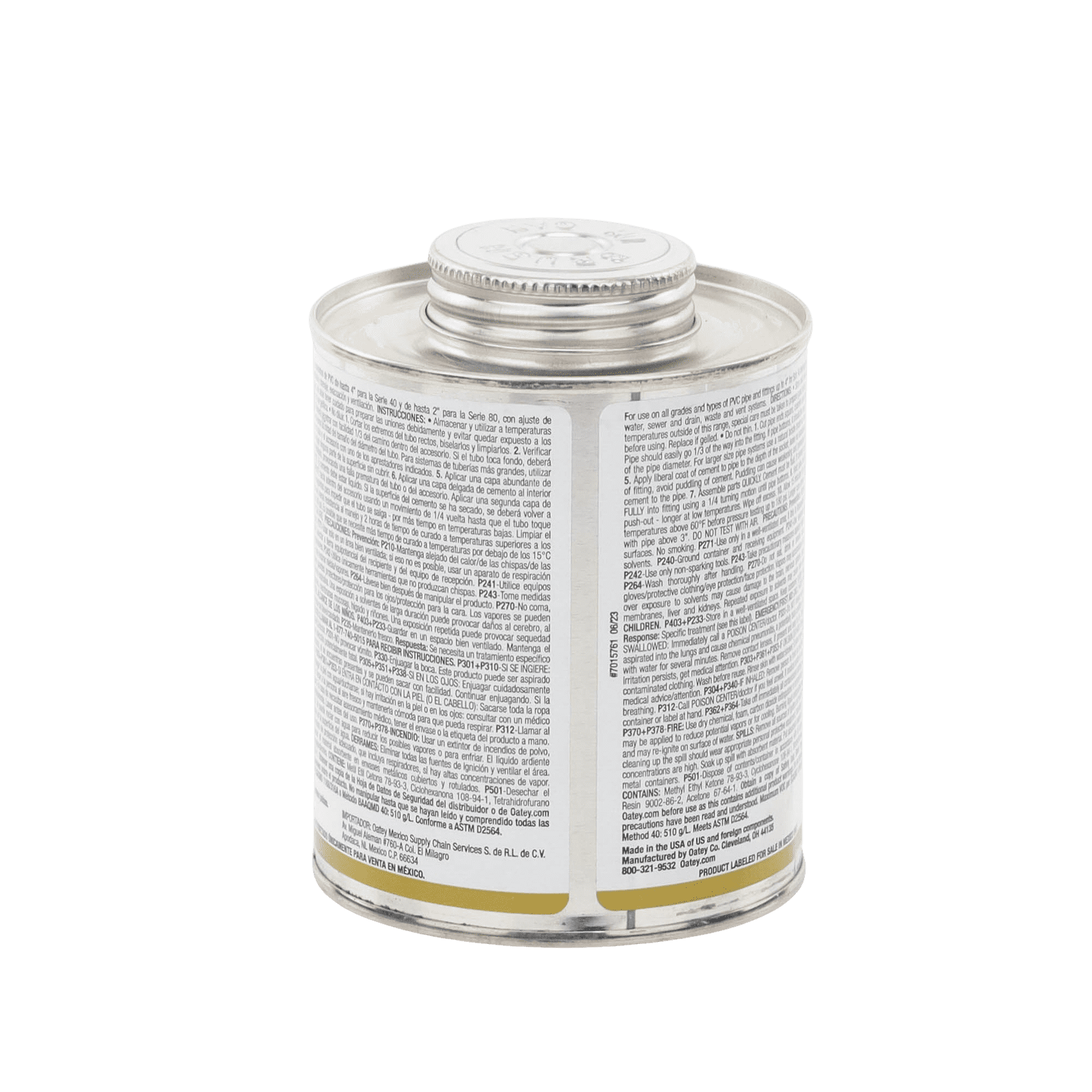 Pegamento / Cemento Claro de 473 ml para Tubo Conduit PVC Pesado. ATUP16PE - AMANCO-WAVIN
