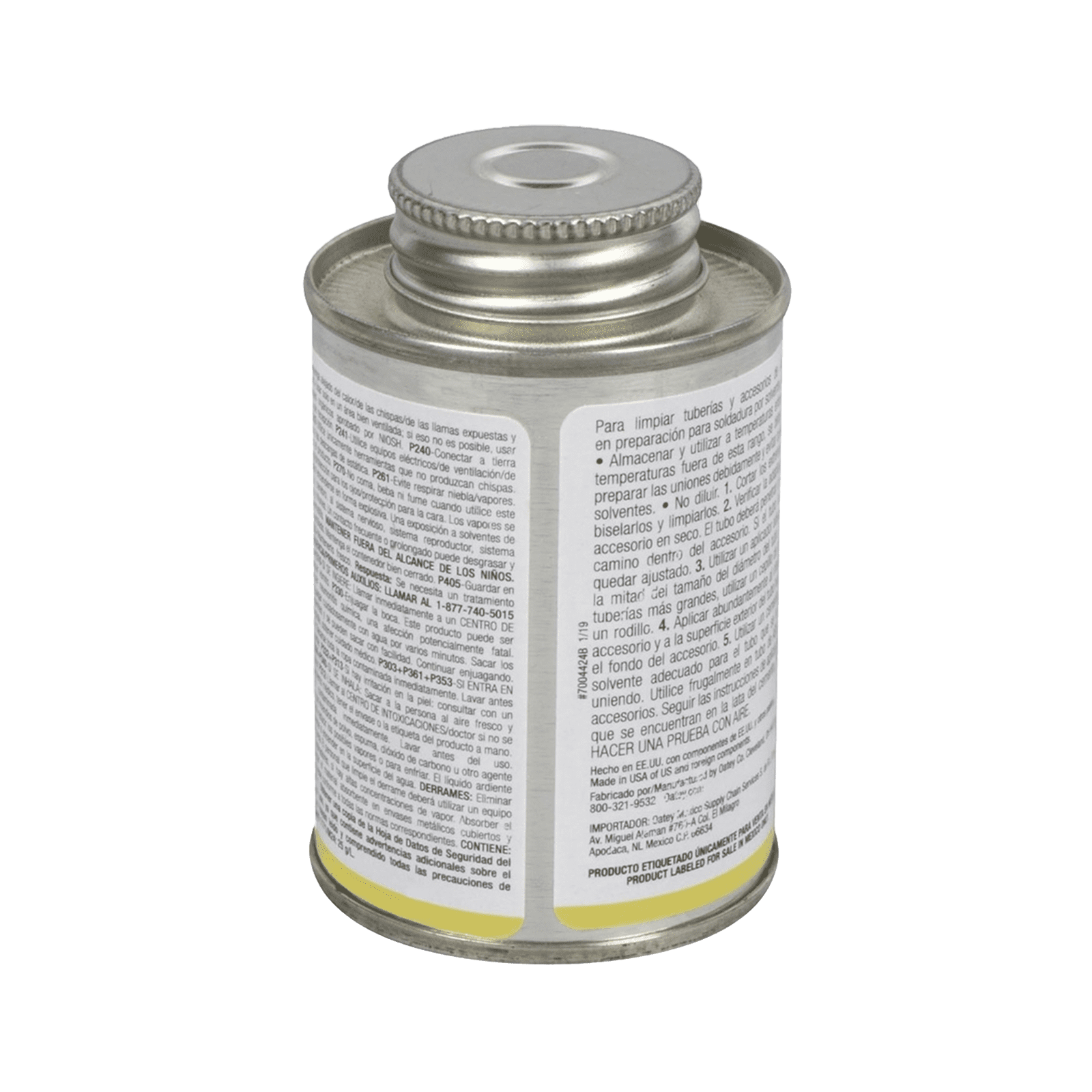 Limpiador de 946 ml ( 32 oz) para Tubo Conduit PVC, CPVC y ABS. ATUP-32-LI - AMANCO-WAVIN