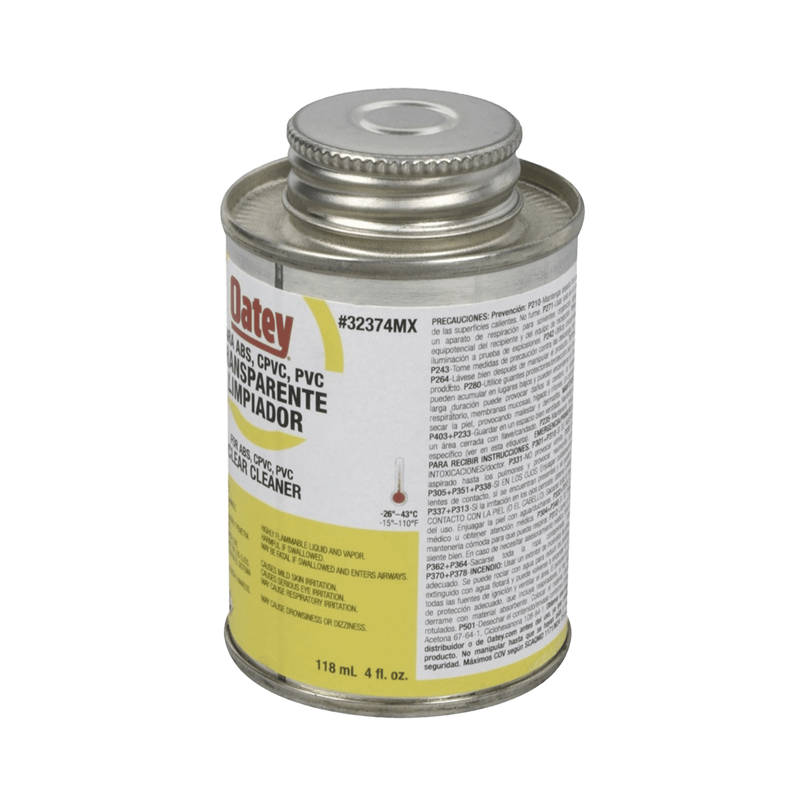 Limpiador de 946 ml ( 32 oz) para Tubo Conduit PVC, CPVC y ABS. ATUP-32-LI - AMANCO-WAVIN