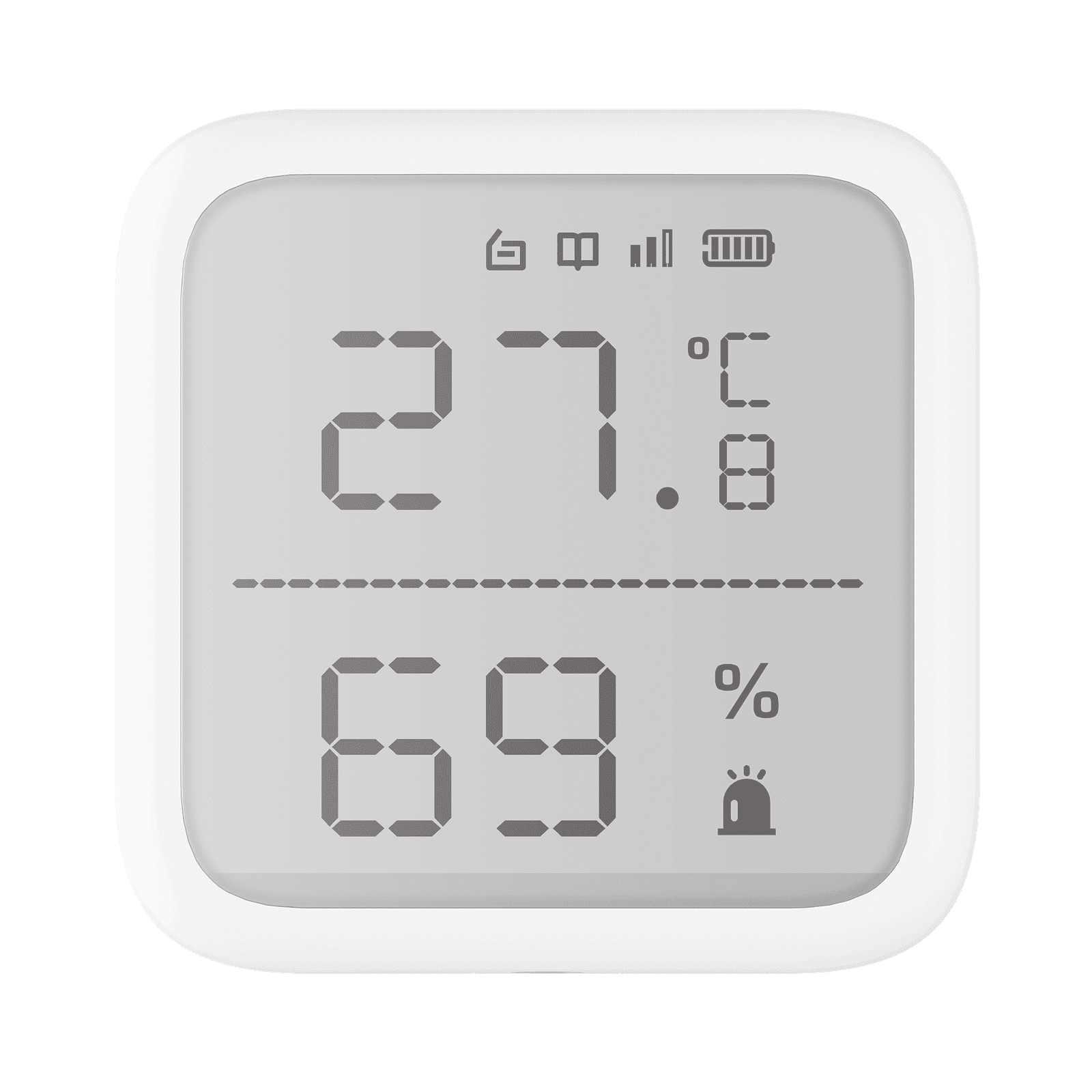 (AX PRO) Detector de Temperatura y Detector de Humedad Inalámbrico / 2.7″ de Tamaño / Uso en Interior / Rango de Detección desde  -35°C hasta 99°C DS-PDTPH-E-WB - HIKVISION