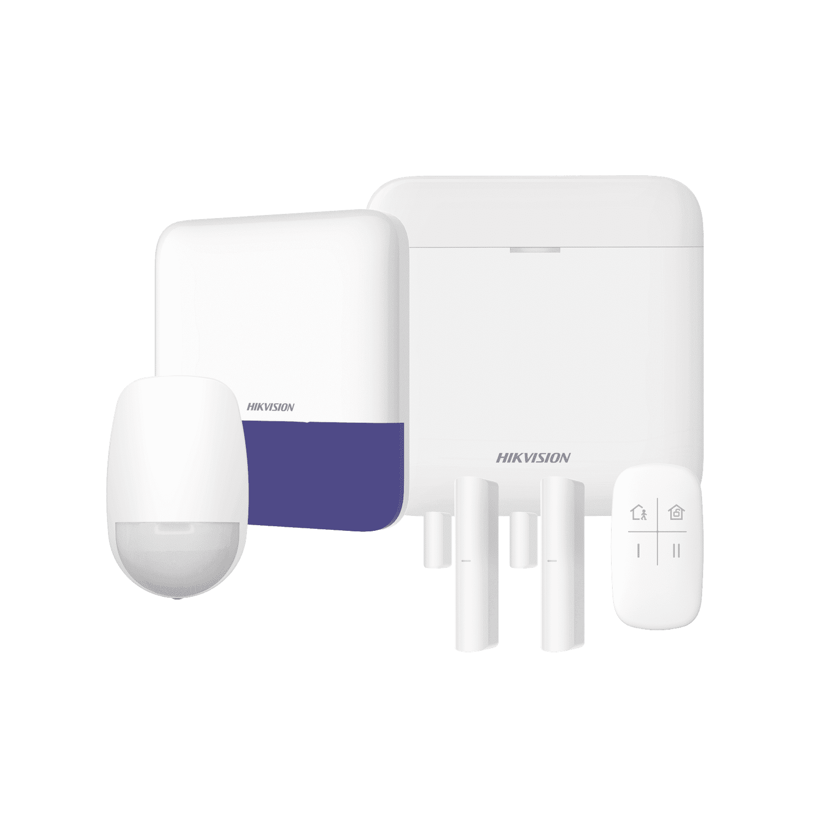 (AX PRO) KIT de Alarma AX PRO / Incluye: 1 Hub con bateria de respaldo / 1 Sensores PIR / 2 Contactos Magnéticos / 1 Control Remoto / 1 Sirena Inalambrica Exterior / WiFi / Compatible con Hik-Connect P2P AXPRO-KIT - HIKVISION