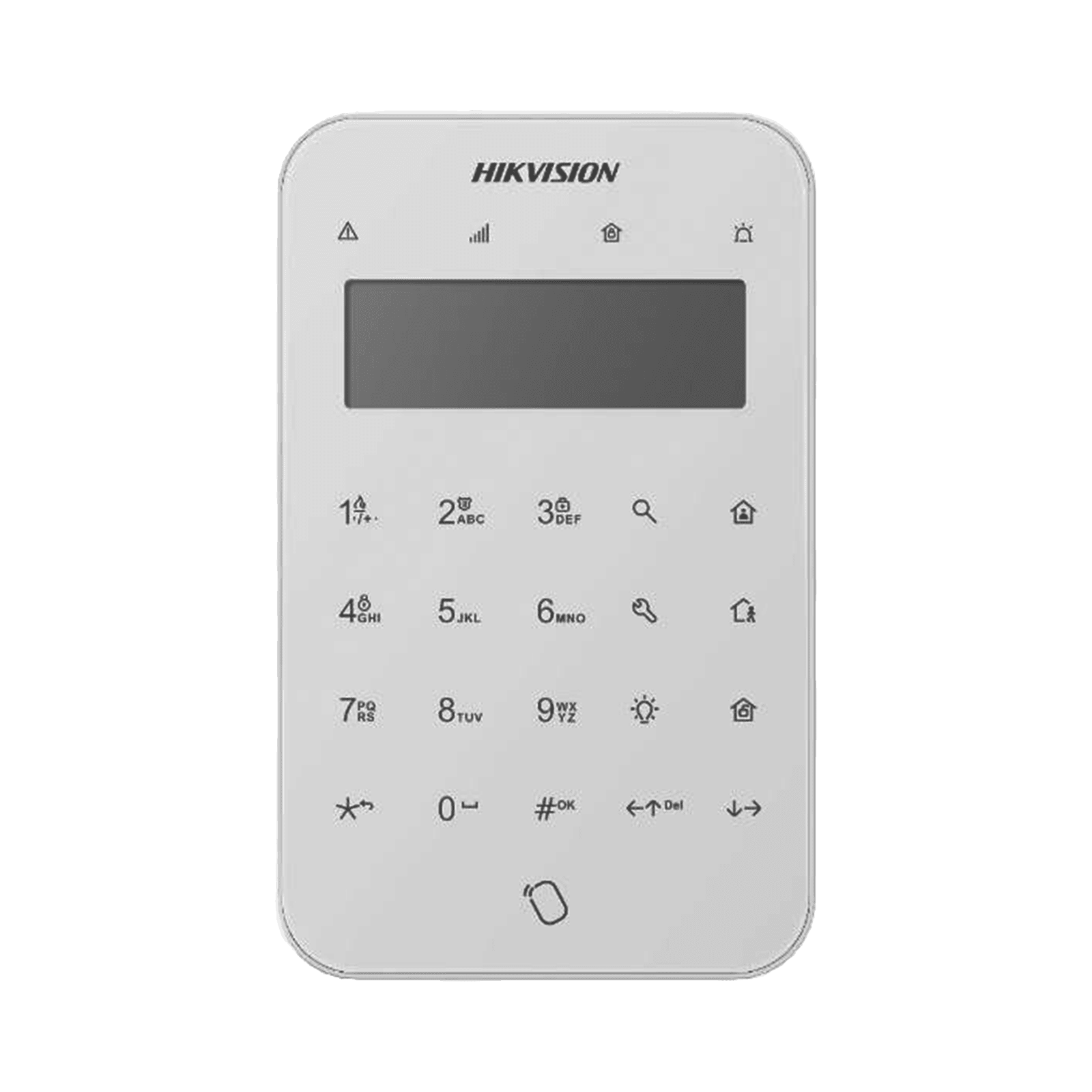 (AX PRO) Teclado Inalámbrico con Pantalla LCD para Armado y Desarmado / Funciones de Automatización para control de Relevadores DS-PK1-LT-WB - HIKVISION