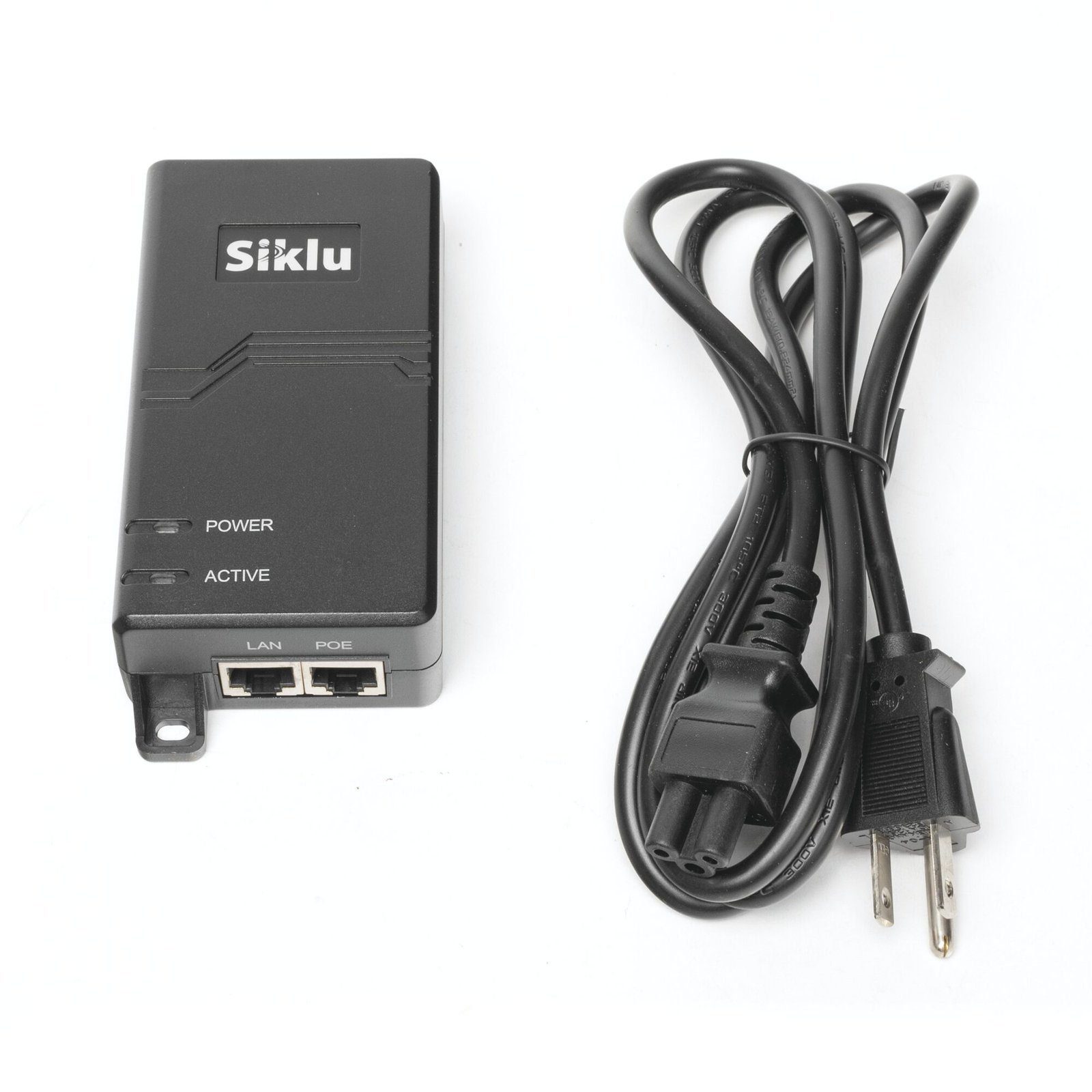 Inyector PoE Pasivo, 1 Gbps, 60 W, 55 Vcc, 100-240 Vca, Cable CA AX-IN-60W-AC-POE-US - Siklu