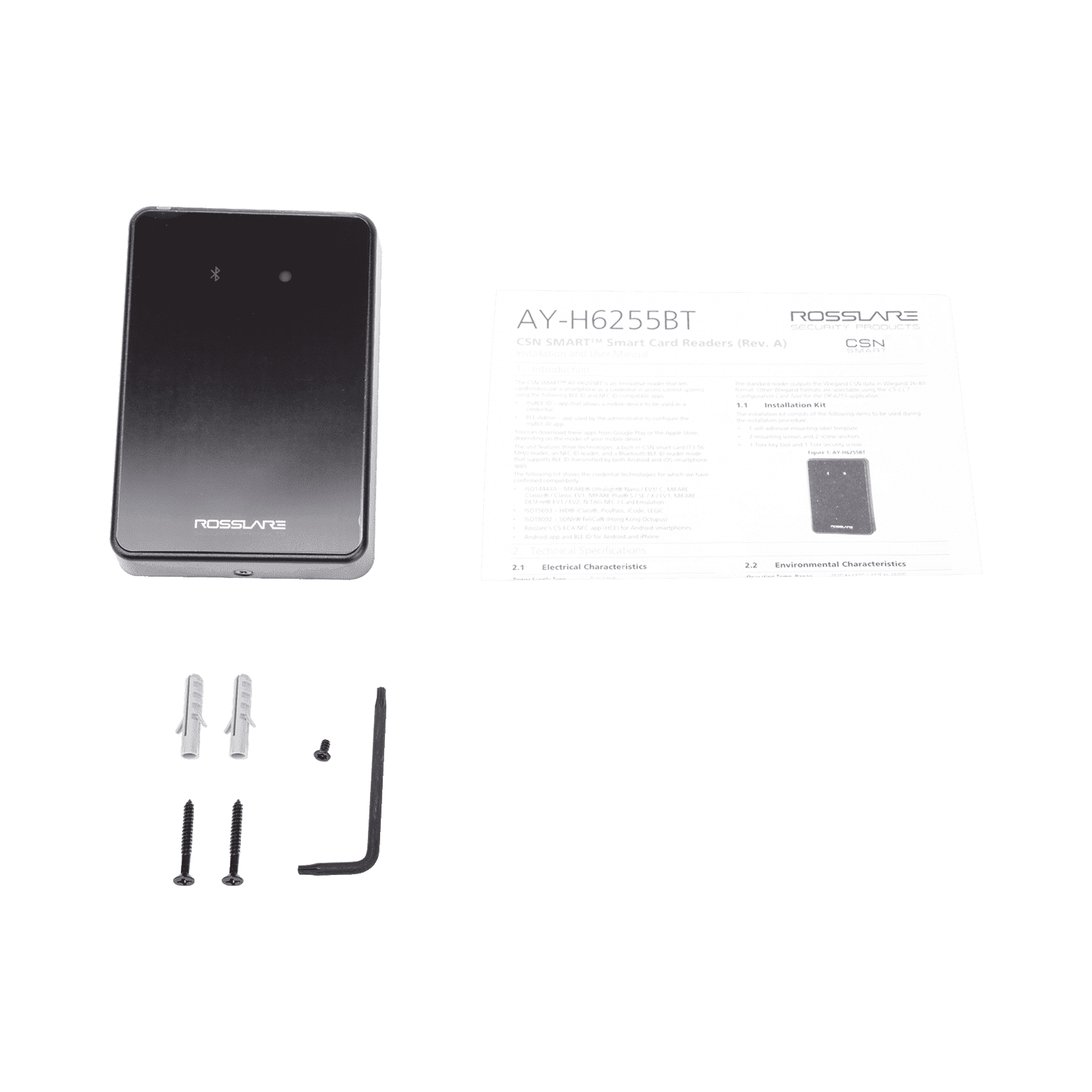 LECTOR CSN SMART Multiformatos con BLUETOOTH (BLE-ID) AYH6255BT - ROSSLARE,