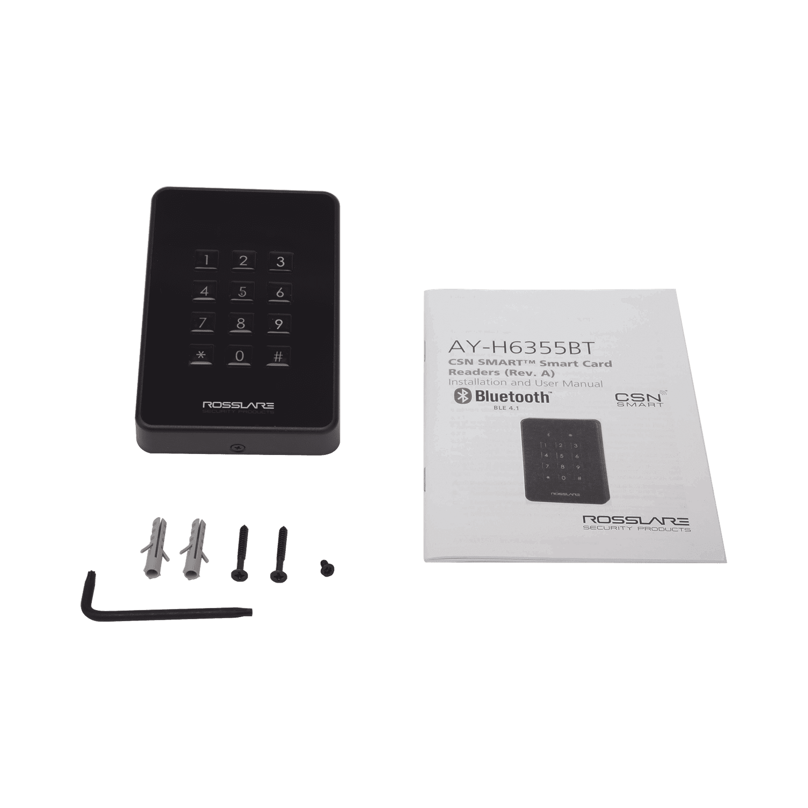 LECTOR D/TARJETAS Mutiformatos, MIFARE NFC-ID, BLUETOOTH (BLE-ID) con Teclado AYH-6355-BT - ROSSLARE SECURITY PRODUCTS