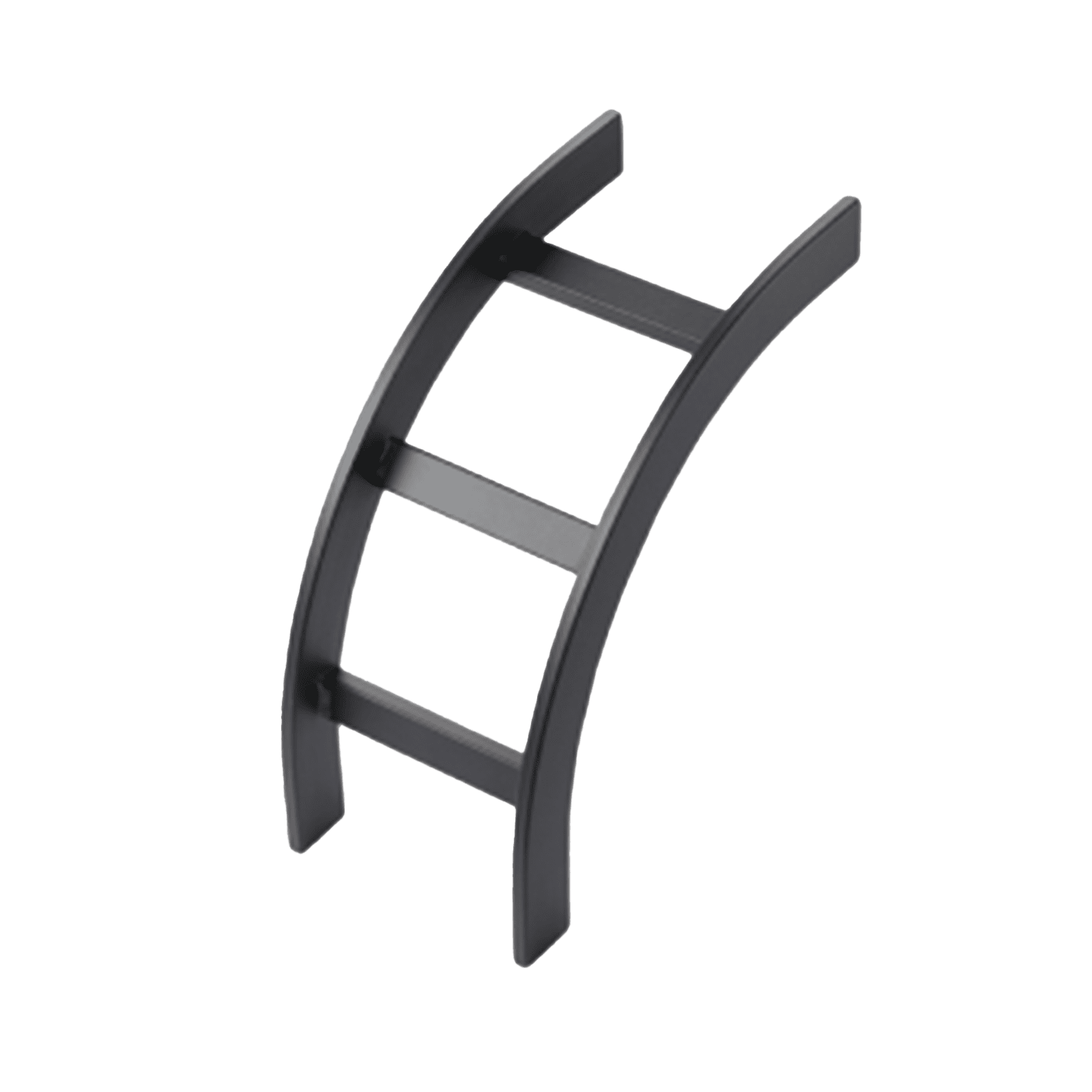 Accesorio de Escalerilla Curva Vertical (Bajada) Exterior, 12 in de Ancho, de Acero, Color Negro LOB12BLK - HOFFMAN