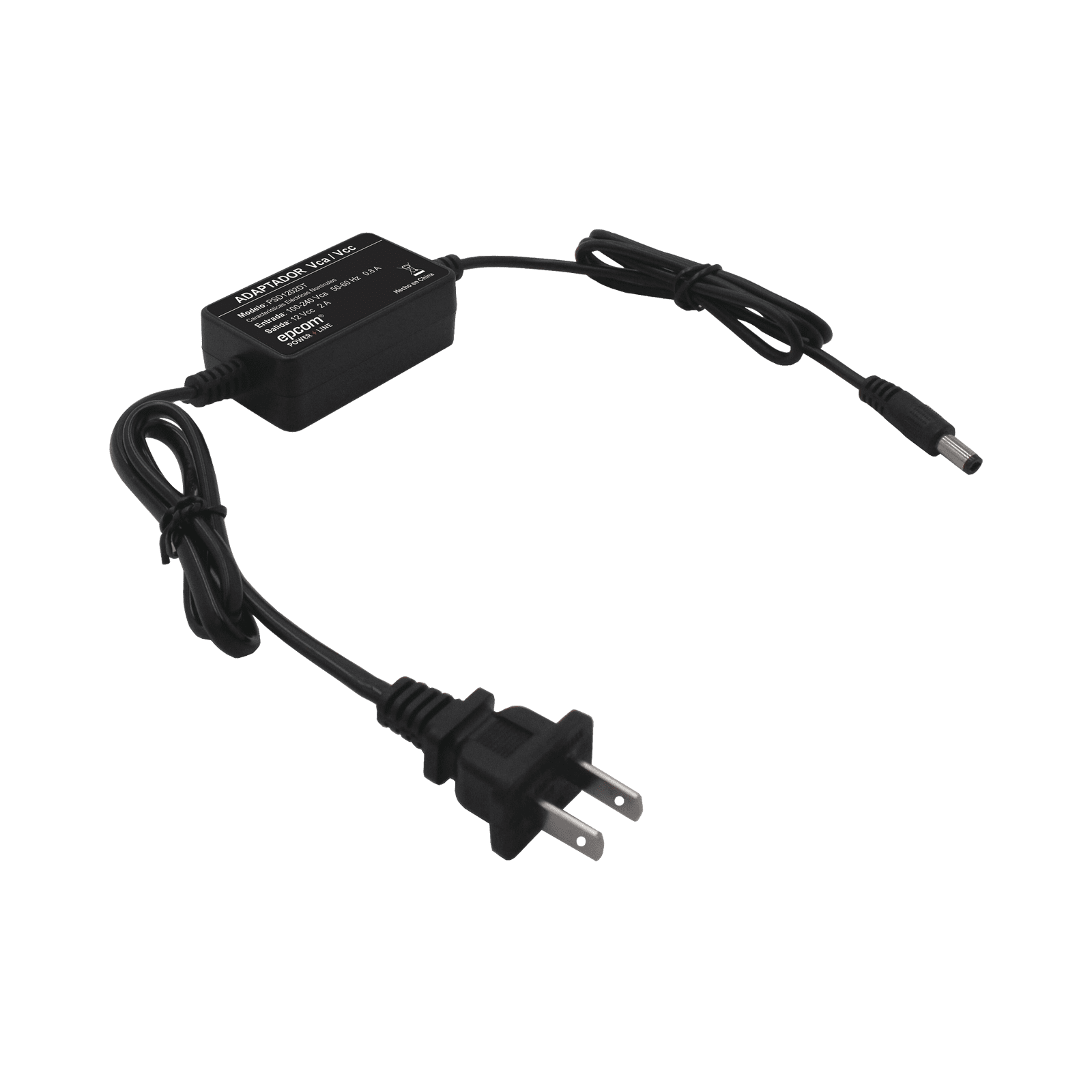 Adaptador  12 Vcc / 2 Amp / Con Terminales de Extensión / Distancias de cable hacia Vca 50 cm / Distancia de cable hacia dispositivo de 50 cm PSD1202DT - EPCOM POWERLINE