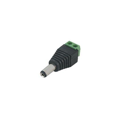 Adaptador Macho Tipo Jack de 3.5 mm Polarizado de 12 Vcc / Terminales Tipo Tornillo / Polarizado (+/-) / Ideal para Cámaras de Video Vigilancia. JR-52 - EPCOM POWERLINE