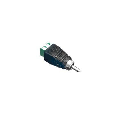 Adaptador RCA MACHO Tipo Jack Polarizado / Terminales Tipo Tornillo / Polarizado (+/-) / Recomendado para Video y AUDIO en sistemas de video vigilancia a 2 Hilos. JR-R591 - EPCOM POWERLINE