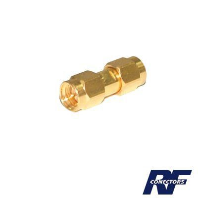 Adaptador Tipo Barril, de Conector SMA Macho a SMA Macho, Oro/ Oro/ TeflÃ³n.â?? RSA-3403-1 - RF INDUSTRIES,LTD