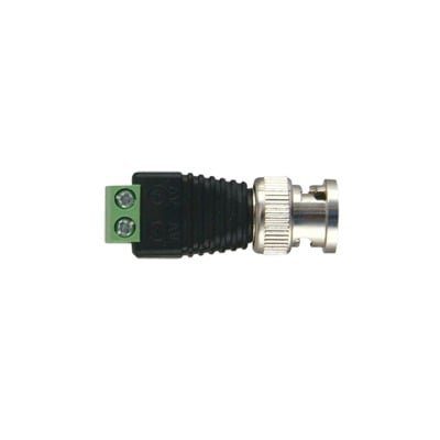 Adaptador de conector BNC macho a 2 terminales-tornillo para cables AWG-26-14, en aplicaciones Video Vigilancia, Níquel/ Oro/  PTFE y PVC. TT-RG-17 - EPCOM TITANIUM