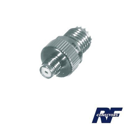 Adaptador en Línea de Conector Mini-UHF Hembra a SMA Hembra, Níquel/ Oro/ Teflón. RFU-642 - RF INDUSTRIES,LTD