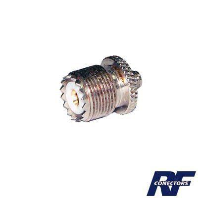 Adaptador en Línea de Conector SMA Hembra a UHF Hembra (SO-239), Níquel/ Oro/ Teflón. RSA-3475 - RF INDUSTRIES,LTD