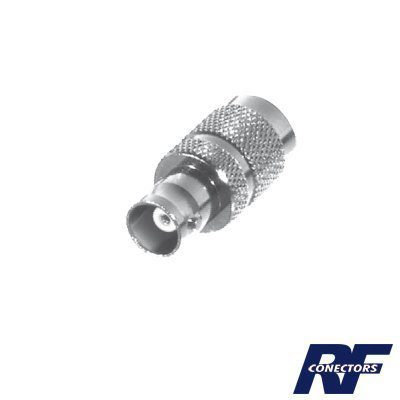 Adaptador en Línea, de Conector TNC Macho a BNC Hembra, Níquel /Oro /Teflón. RFT-1231 - RF INDUSTRIES,LTD