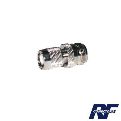 Adaptador en Línea de Conector TNC Macho a N Hembra, Níquel/ Oro/ Teflón. RFT-1234 - RF INDUSTRIES,LTD