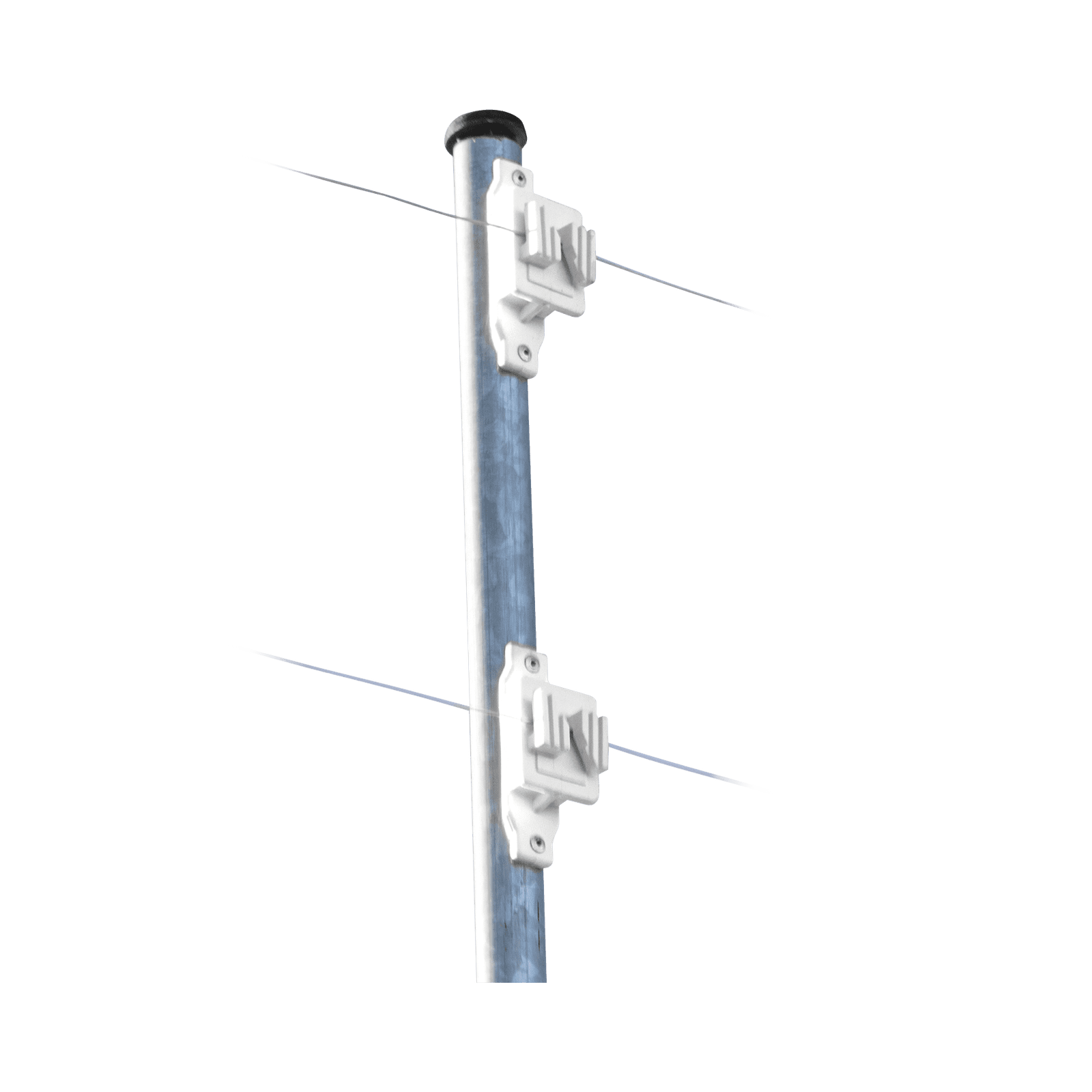 Aislador de Paso Blanco reforzado para cercos eléctricos, resistente al clima extremoso SFPASOW - SFIRE