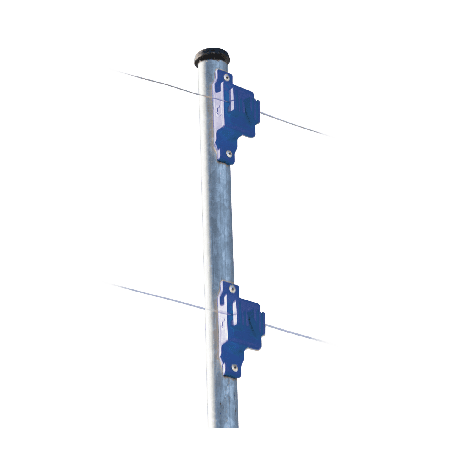 Aislador de Paso colo Azul reforzado para cercos eléctricos, resistente al clima extremoso SFPASOB - SFIRE