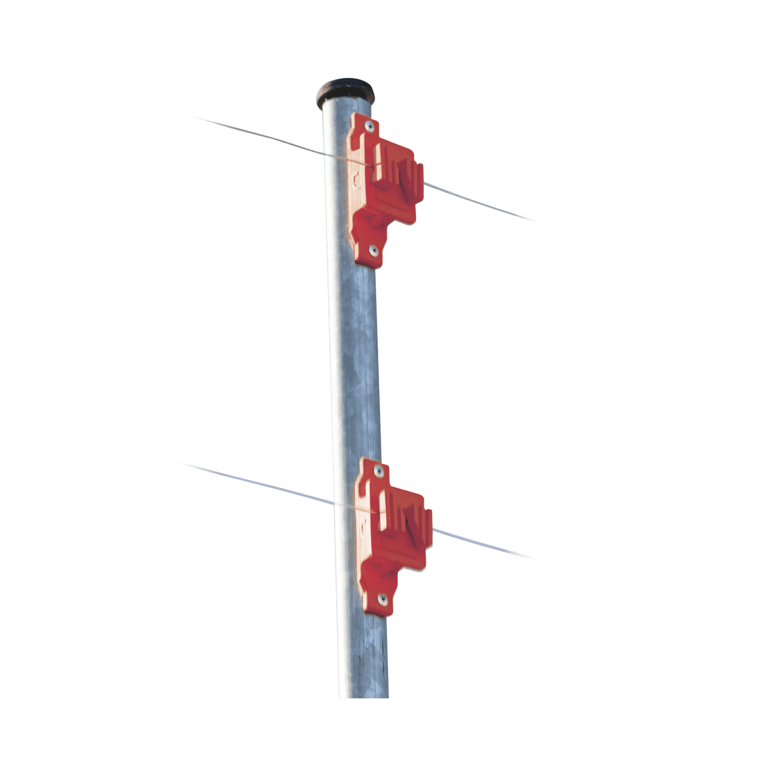 Aislador de Paso color Rojo reforzado para cercos eléctricos, resistente al clima extremoso SFPASOR - SFIRE