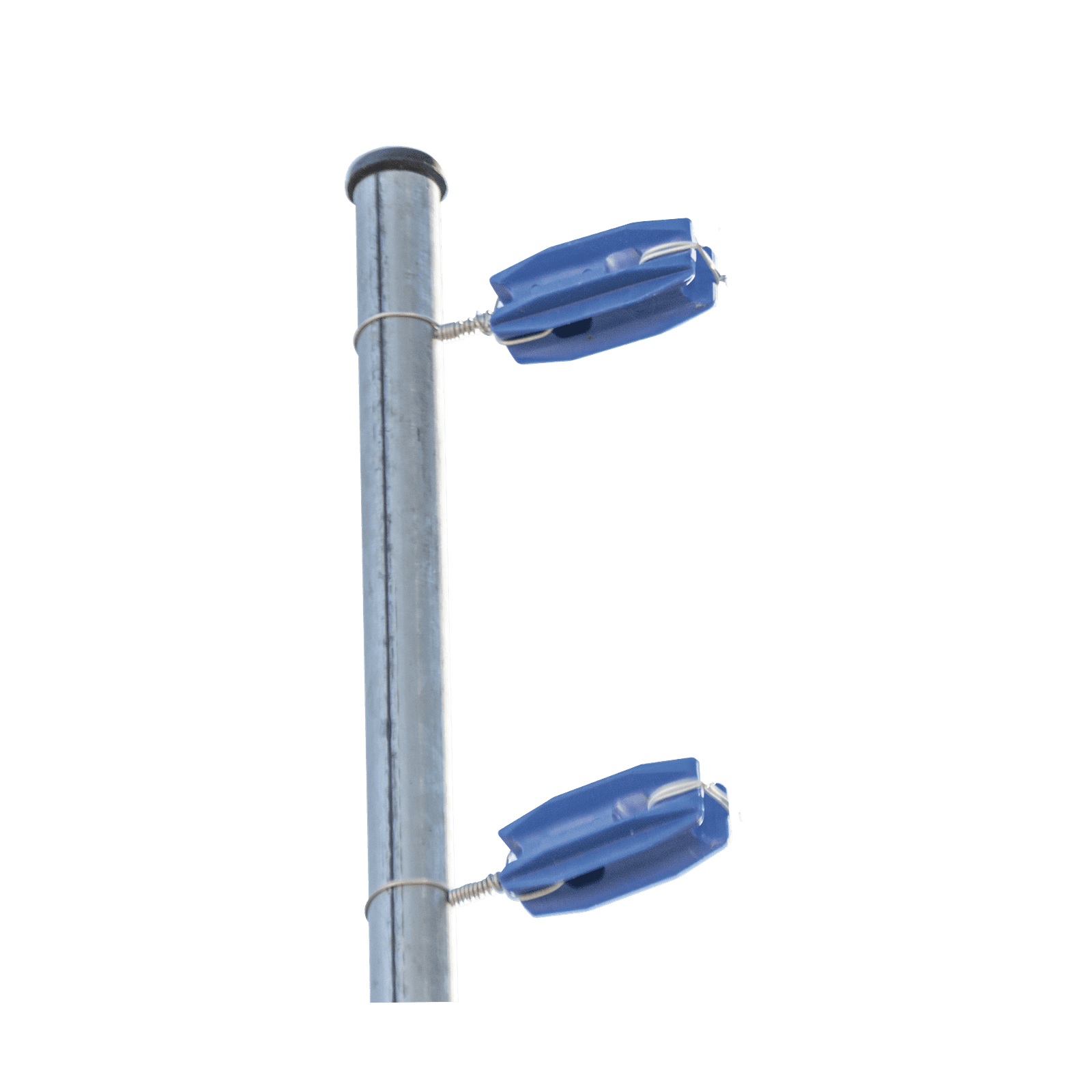 Aislador de color Azul para postes de esquina de alta Resistencia con Anti UV de uso en cercos eléctricos SFESQUINEROB - SFIRE