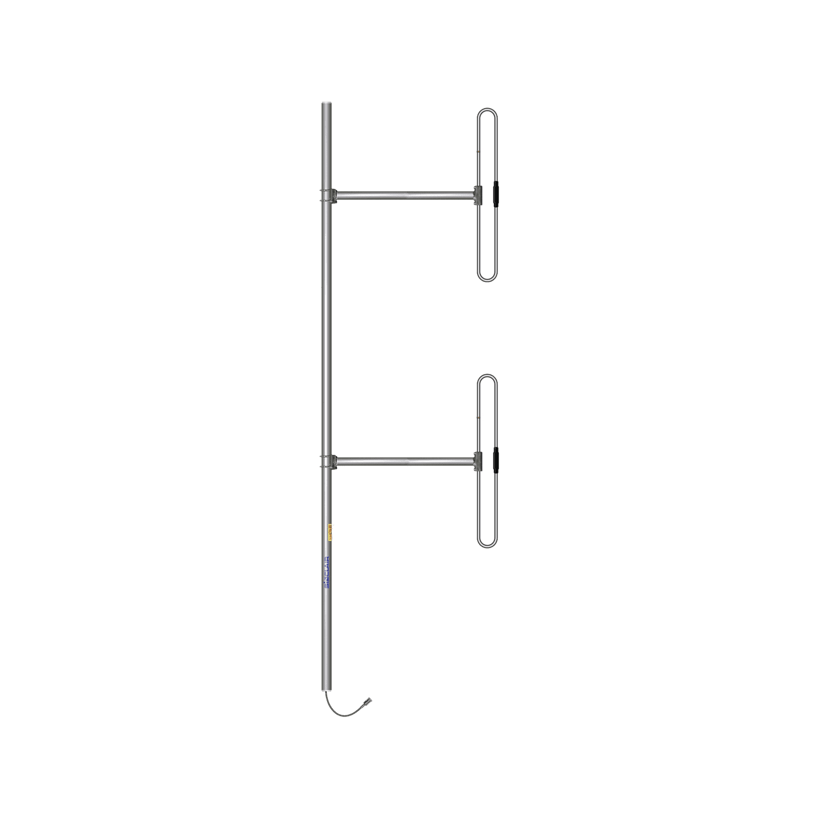 Antena Base de 2 Dipolos, 138-174 MHz, 5 dBd, 36 MHz de Ancho de Banda, Bi-direccional, 300 Watt, N Macho, Inclinación Opcional “Tilt” de 0, 2, 4, 6, 8 o 10 Grados. SD212-SF2P2SNM - SINCLAIR