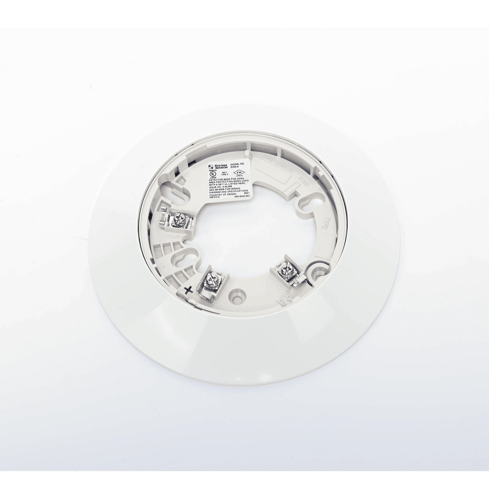 Paquete con 10 Piezas / Base de 6 Pulgadas B300-6 / Para detectores Notifier, Farenhyt, Silent Knight y Fire-Lite / Color Blanco B300-6-BP - SYSTEM SENSOR