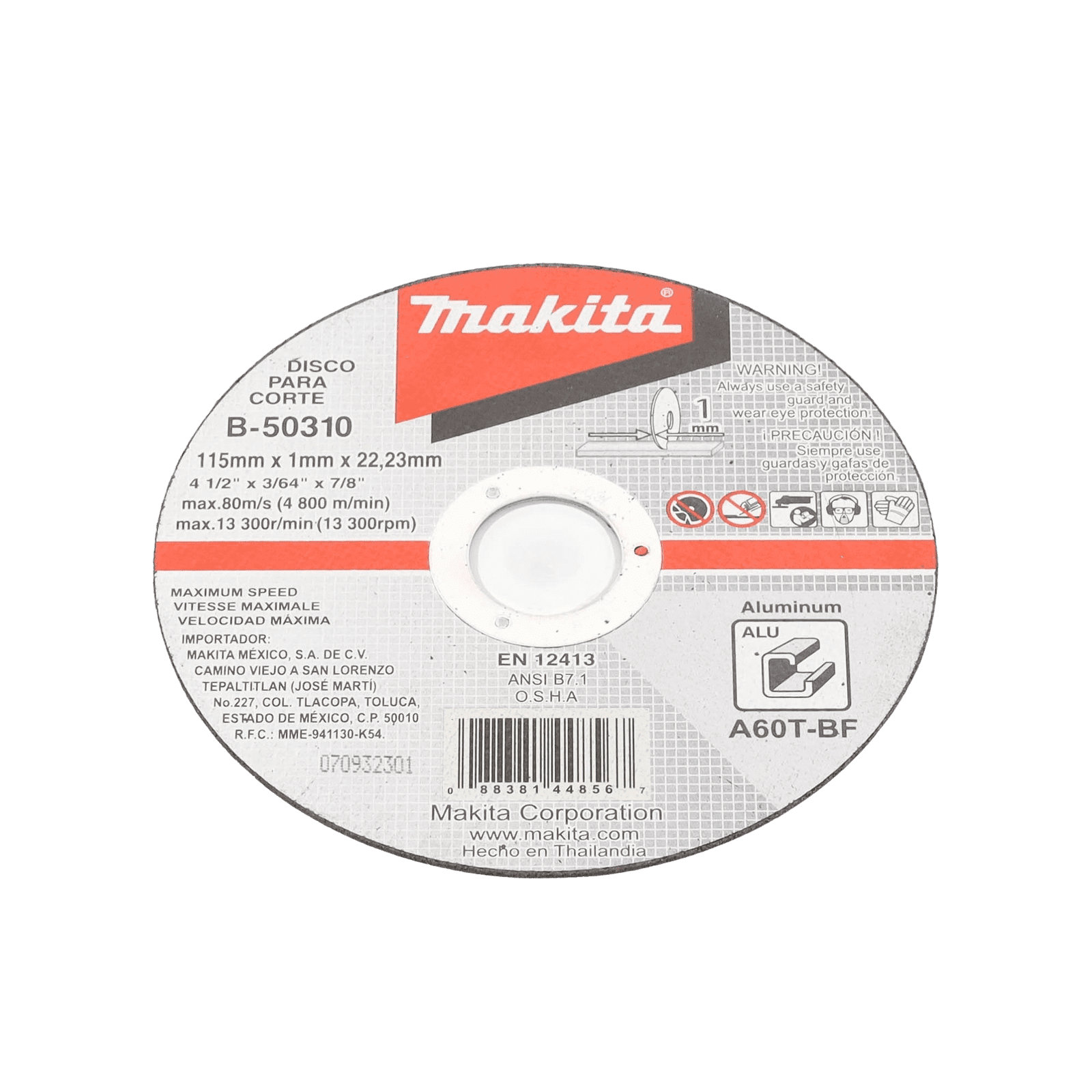 Disco de corte para Aluminio de 4 1/2″ B-50310 - MAKITA