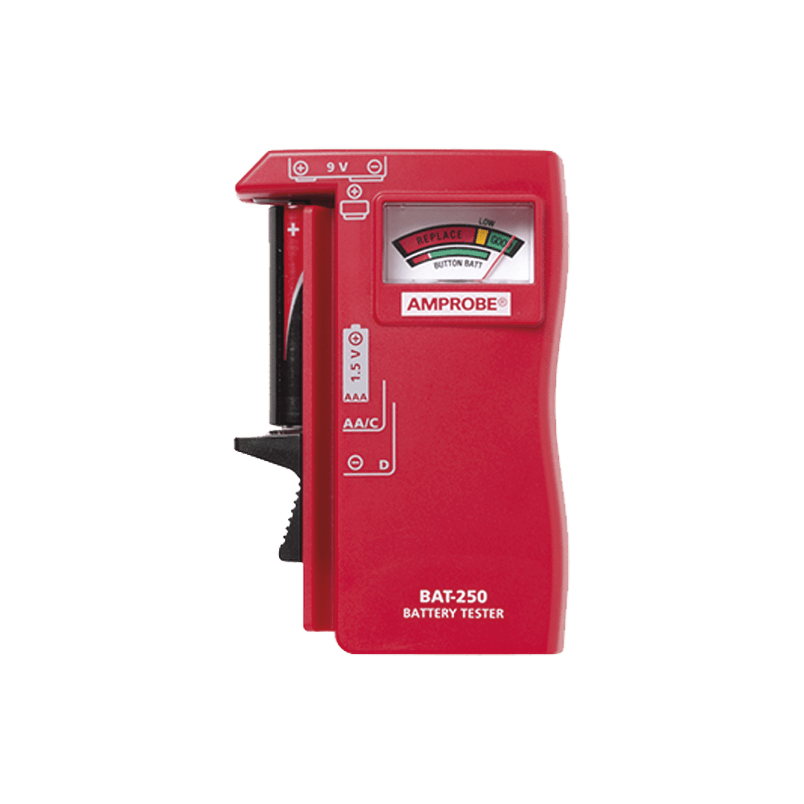 Probador de Baterías 9 Vcc / 1.5 Vcc [AA-AAA-C-D] BAT-250 - AMPROBE