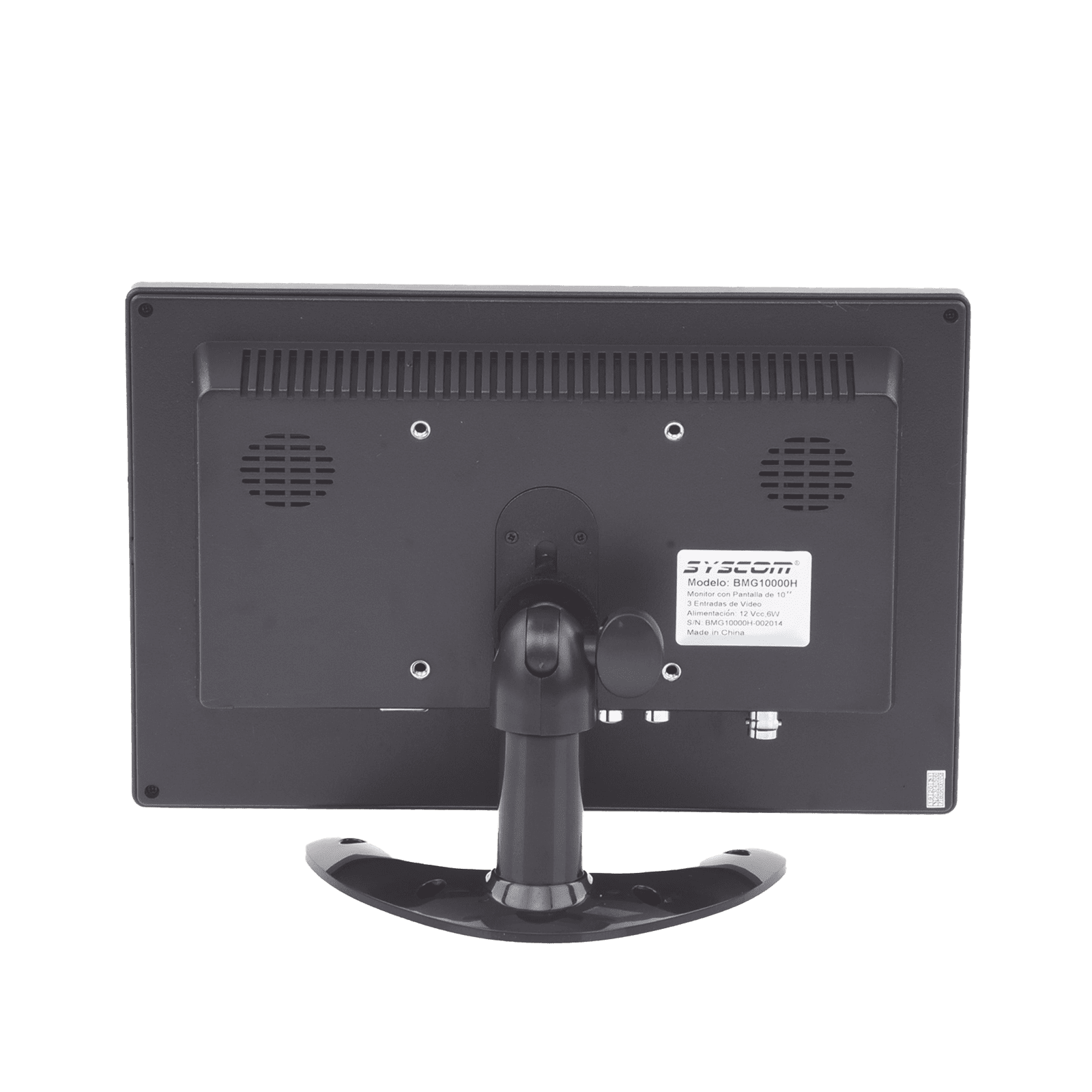 Monitor 10.1″ TFT-LCD ideal para colocar en vehículos o DVR/NVR. Entradas de video HDMI, VGA y RCA (CVBS) BMG10000H - SYSCOM