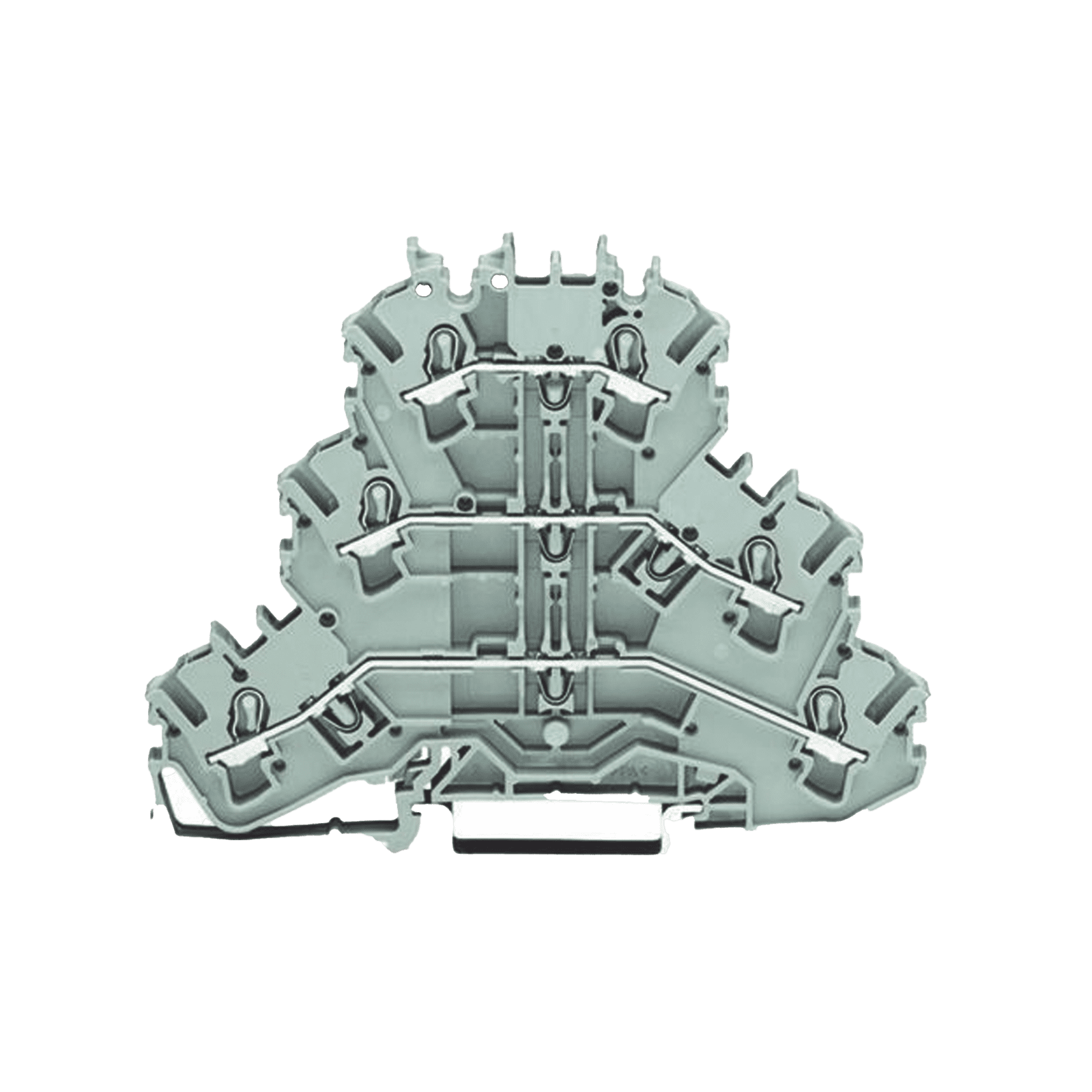 BORNA DE TRES PISOS; BORNA DE PASO/PASO/PASO; L/L/L; SIN PORTA-ETIQUETAS; APROPIADO PARA APLICACIONES EX E II; PARA CARRIL DIN 3 2002-3201 - WAGO