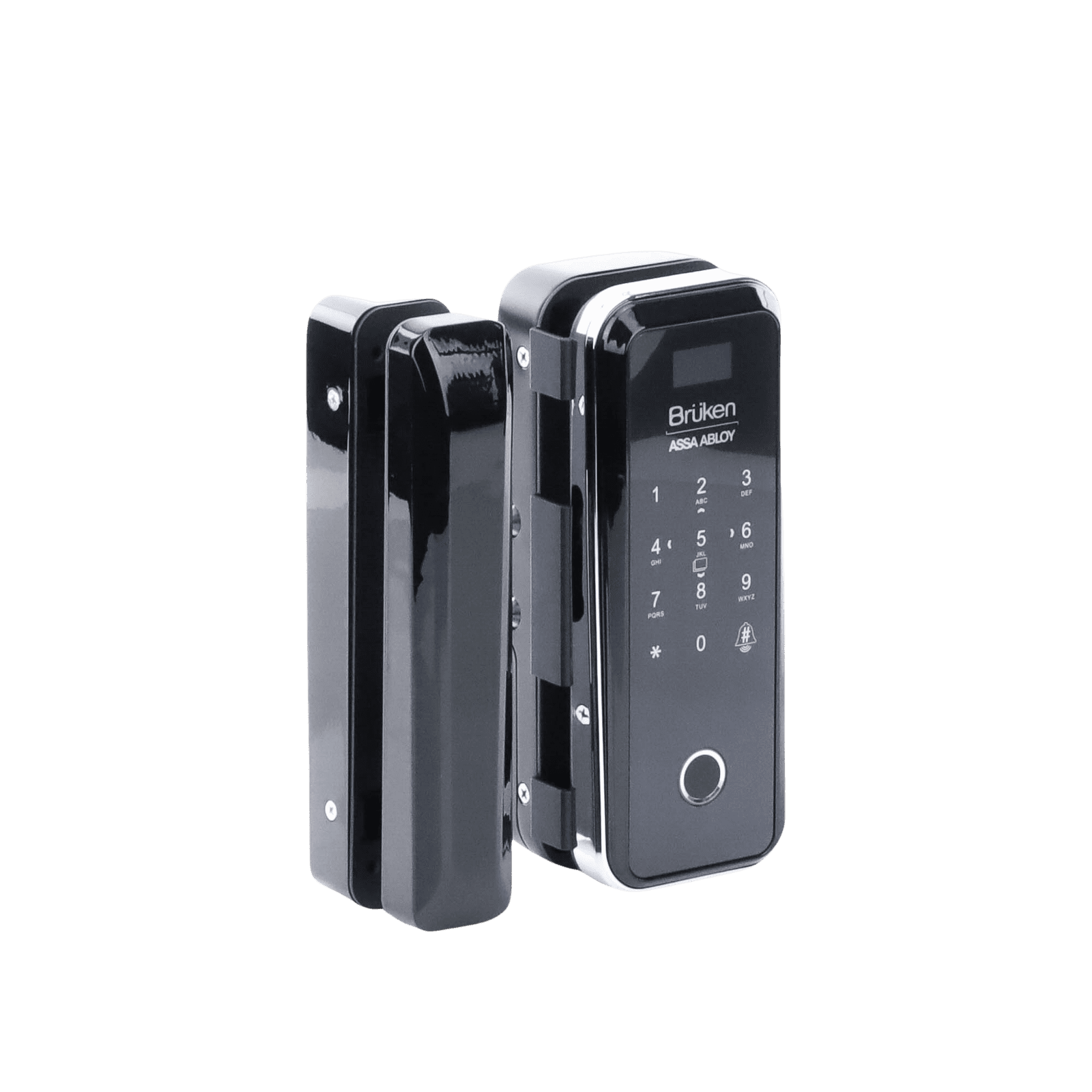 Cerrojo Electrónico con Lector de Huella/ Contraseña/ Tarjeta para Puerta de Vidrio BRK3550 - BRUKEN ASSA ABLOY