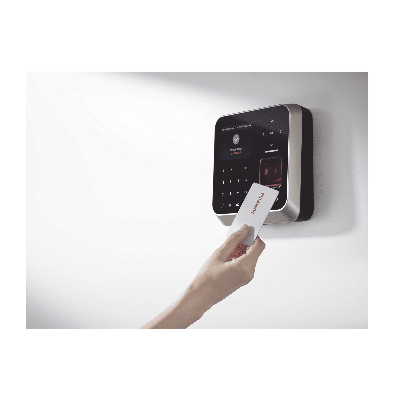 Lector de huella con Inteligencia Artificial, mas exacto, Uso para Control de acceso y Tiempo y Asistencia BS2AOAPWB - SUPREMA