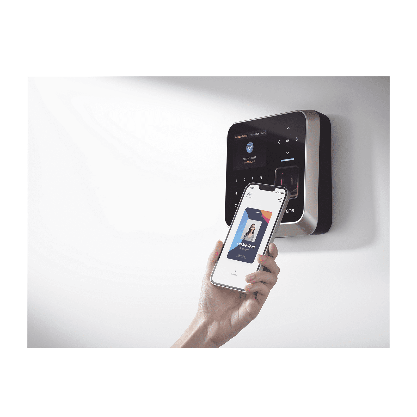 Lector de huella con Inteligencia Artificial, mas exacto, Uso para Control de acceso y Tiempo y Asistencia BS2AOAPWB - SUPREMA