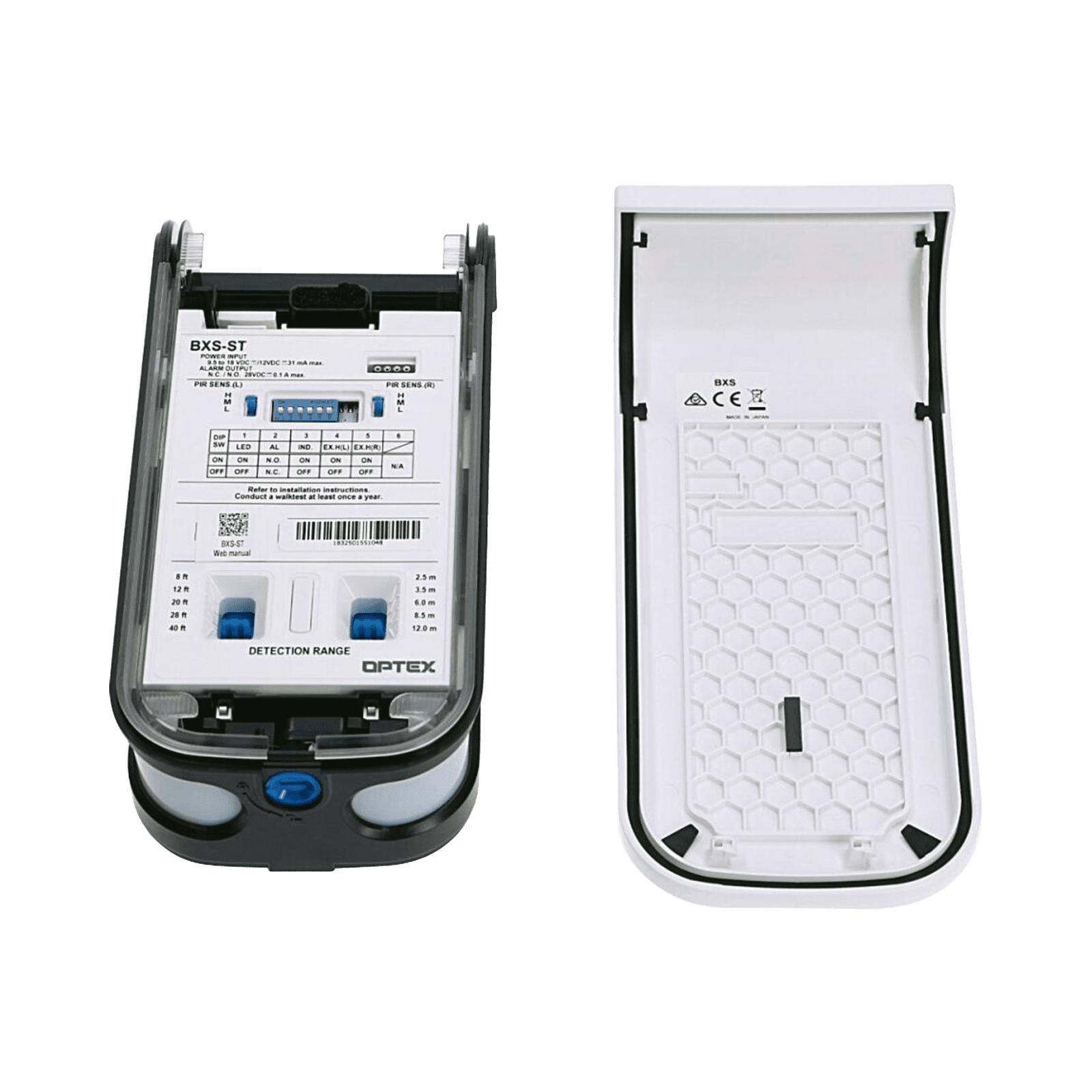 Sensor de Movimiento / 24 Metros de Detección / 100% Exterior / Serie Shield de Optex / Diseño Estético y Formal / Cableado / Compatible con cualquier panel de alarma BXS-ST - OPTEX