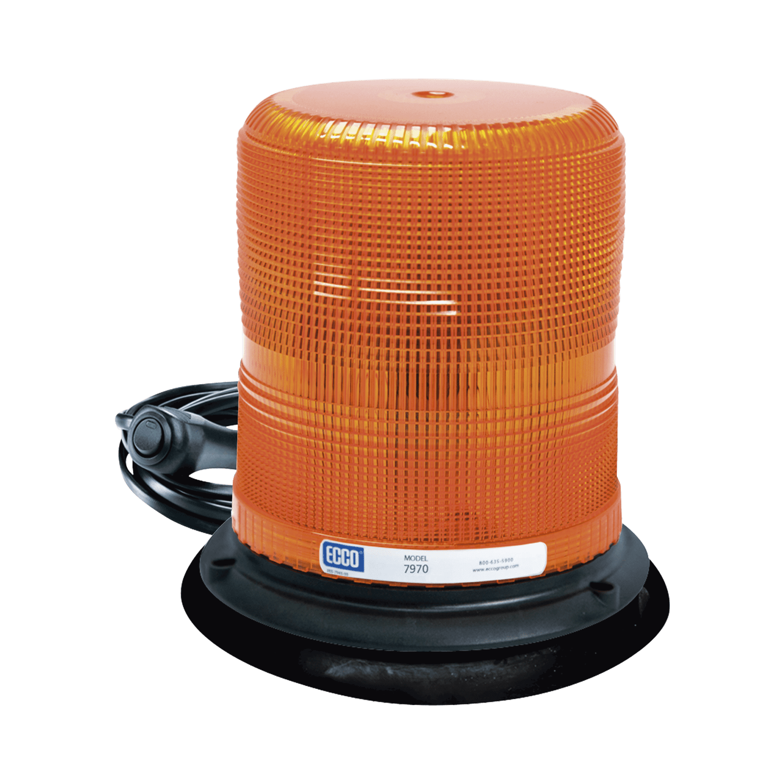 Baliza LED color ámbar con montaje magnético de succión DE 7″ de altura X7970-A-VM - ECCO