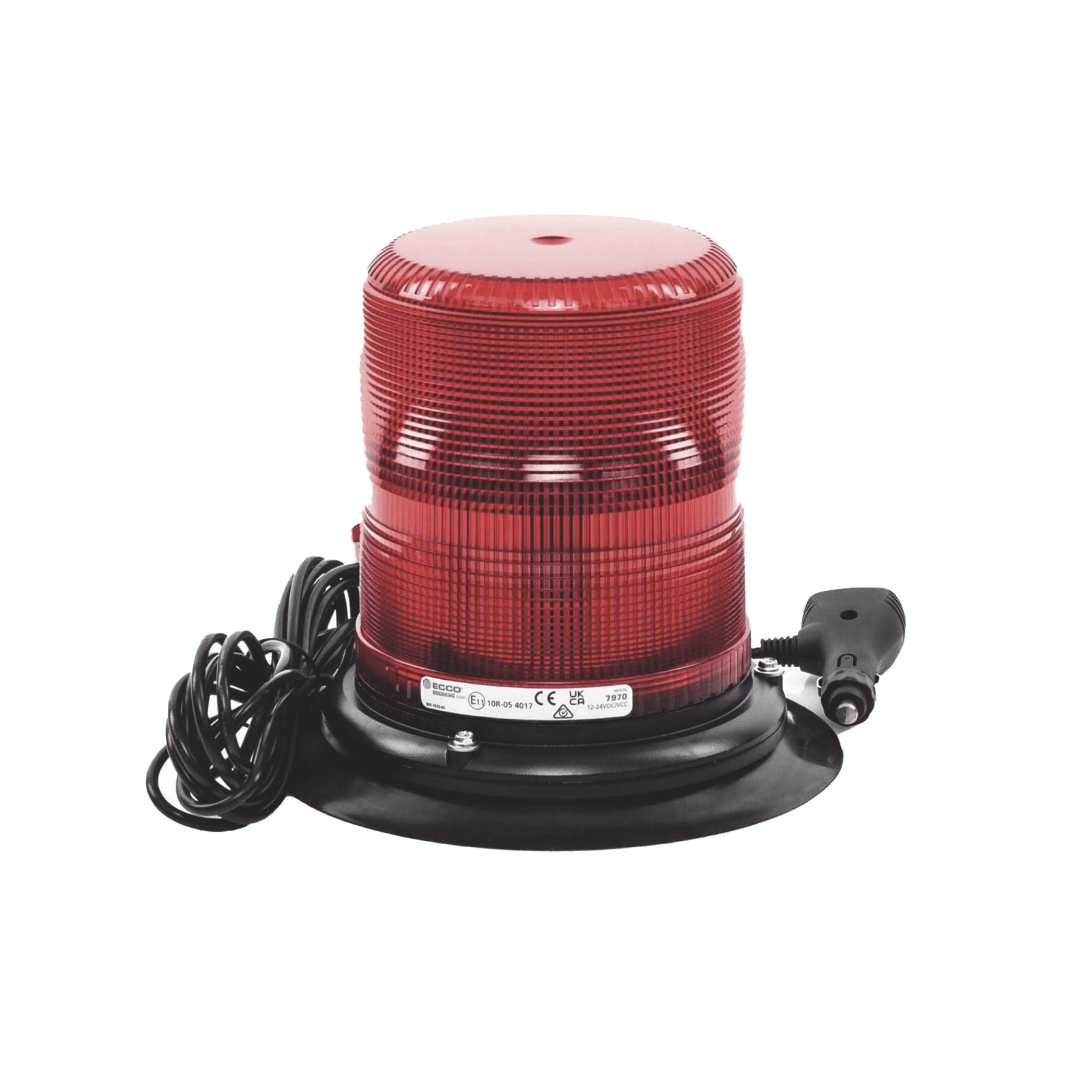 Baliza LED color rojo con montaje magnético de succión de 7″ de altura X7970RVM - ECCO