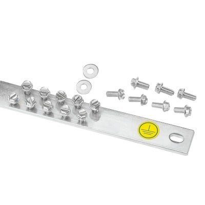 Barra de Conexión a Tierra, Para Rack de 19″, Con 20 Orificios Para Conexión Rápida de Equipos, Incluye 20 Tornillos # 12-24 x 1/2″ Instalados RGRB19U - PANDUIT