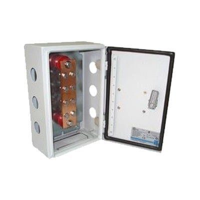 Barra de Unión y Distribución de Hilos Tierra Física con Gabinete de 1000 Amperes de Capacidad. TG-BUE-10 - TOTAL GROUND