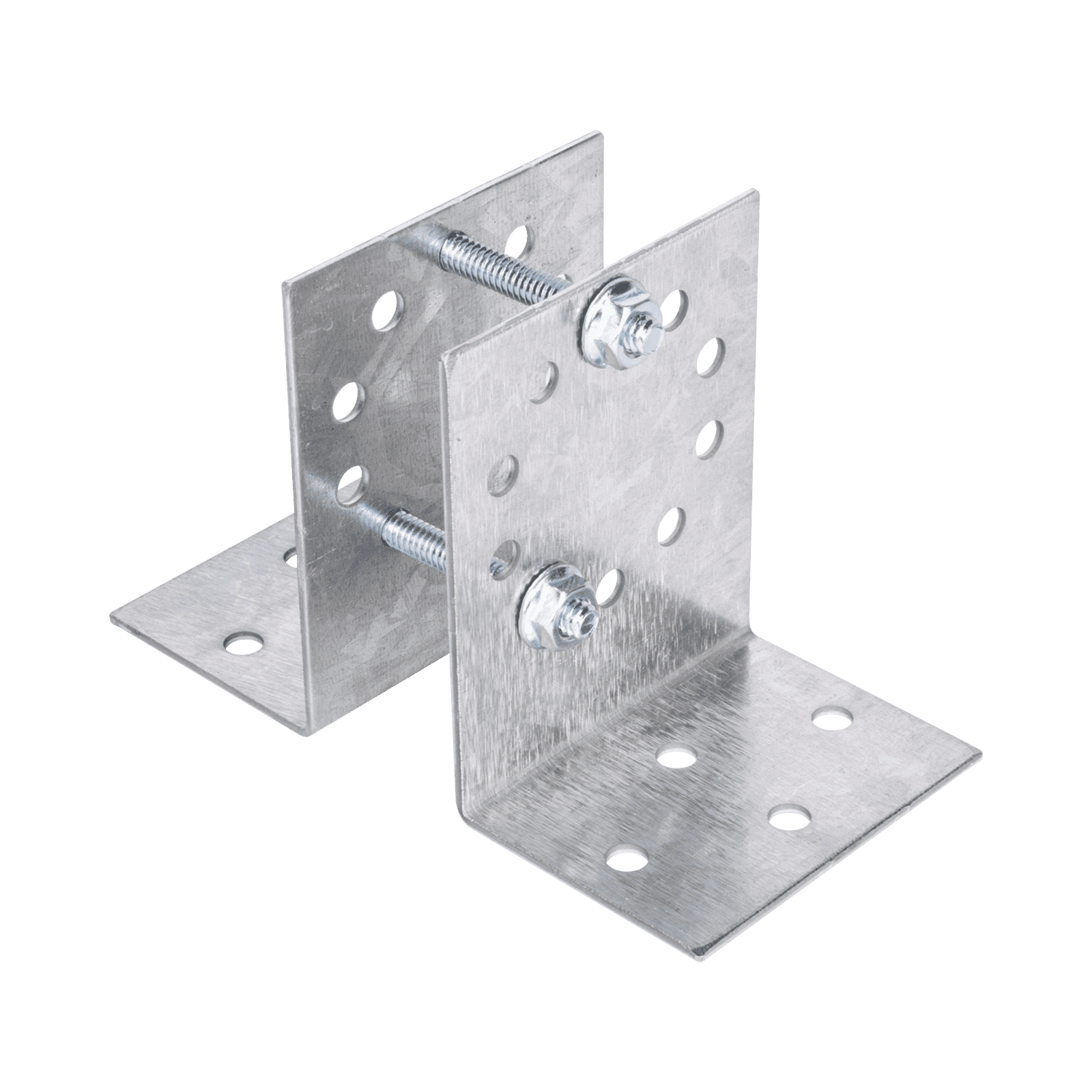 Base Multiposición para postes de paso o esquina en cercos electricos 100% Acero galvanizado. BASESYSPOST-R2 - EPCOM INDUSTRIAL