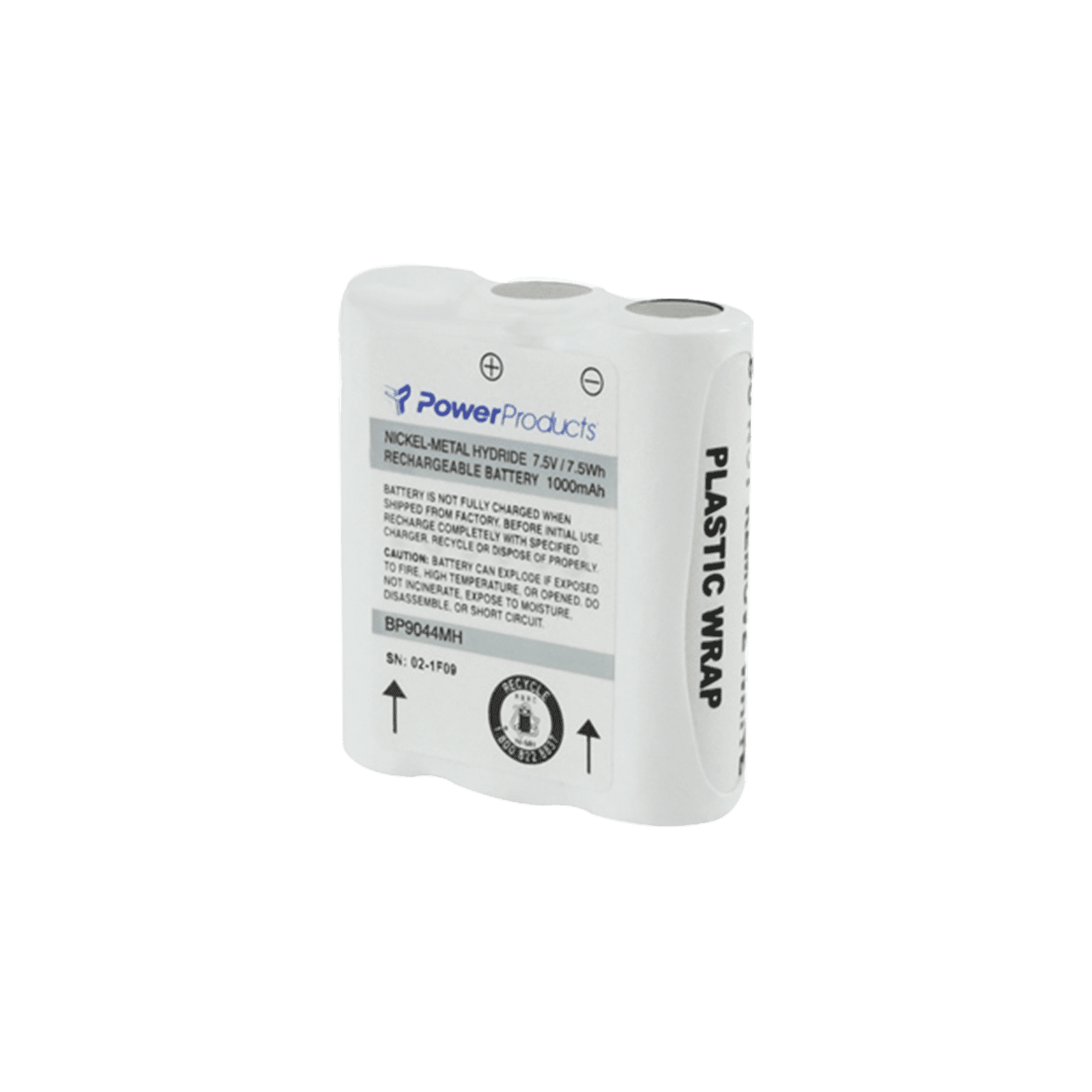 Batería de Ni-MH, 1000 mAh 7.5 V para radios Motorola SP10, SP50, P10, P50+, HT10, SPIRIT M SERIES PP-HNN9044MH - POWER PRODUCTS