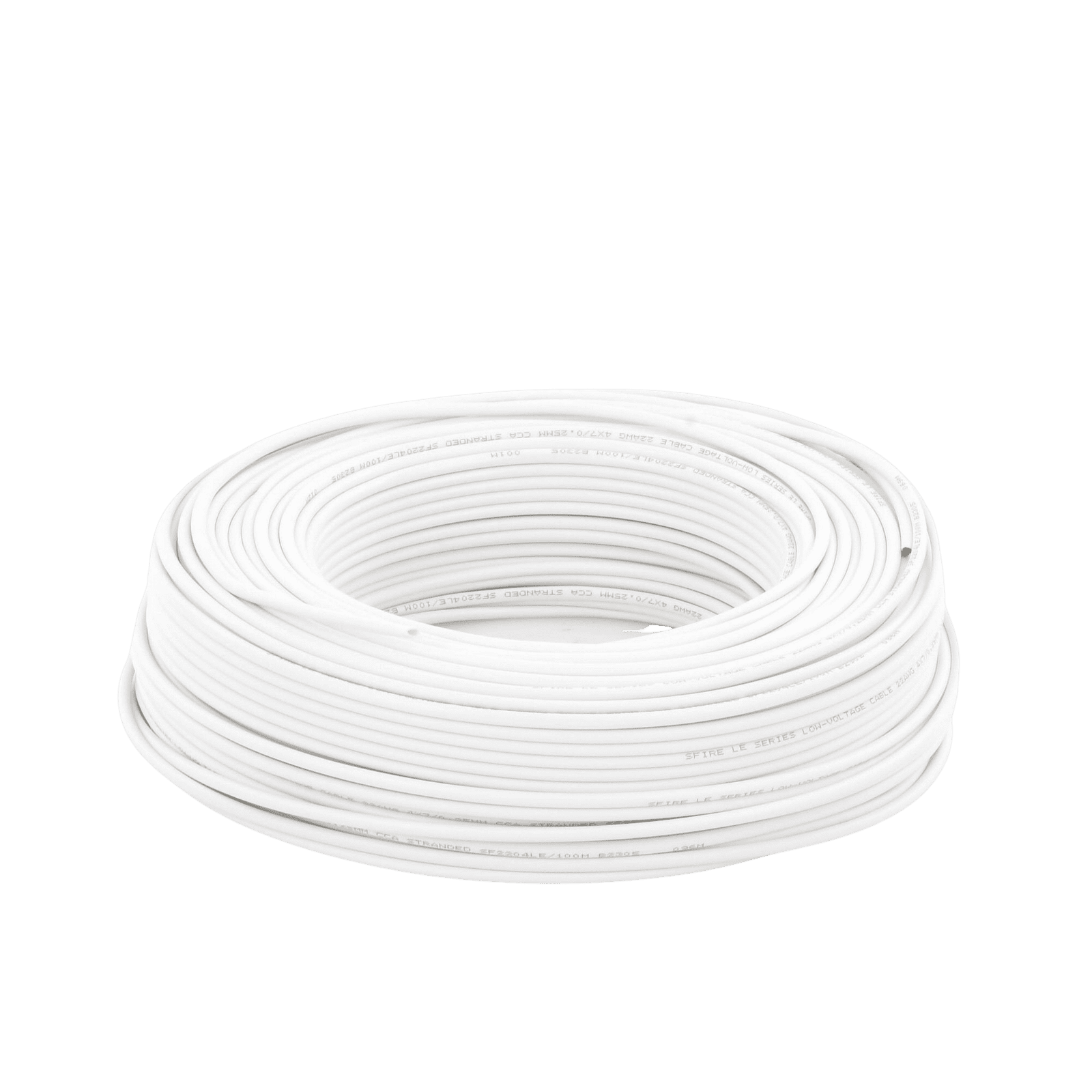 Bobina de 100 Metros / Cable de CCA / 4 x 22 AWG / Tipo Aluminio Revestido de Cobre / Aplicaciones en Alarmas de Intrusión /Automatización SF-22-04-LE/100M - SFIRE