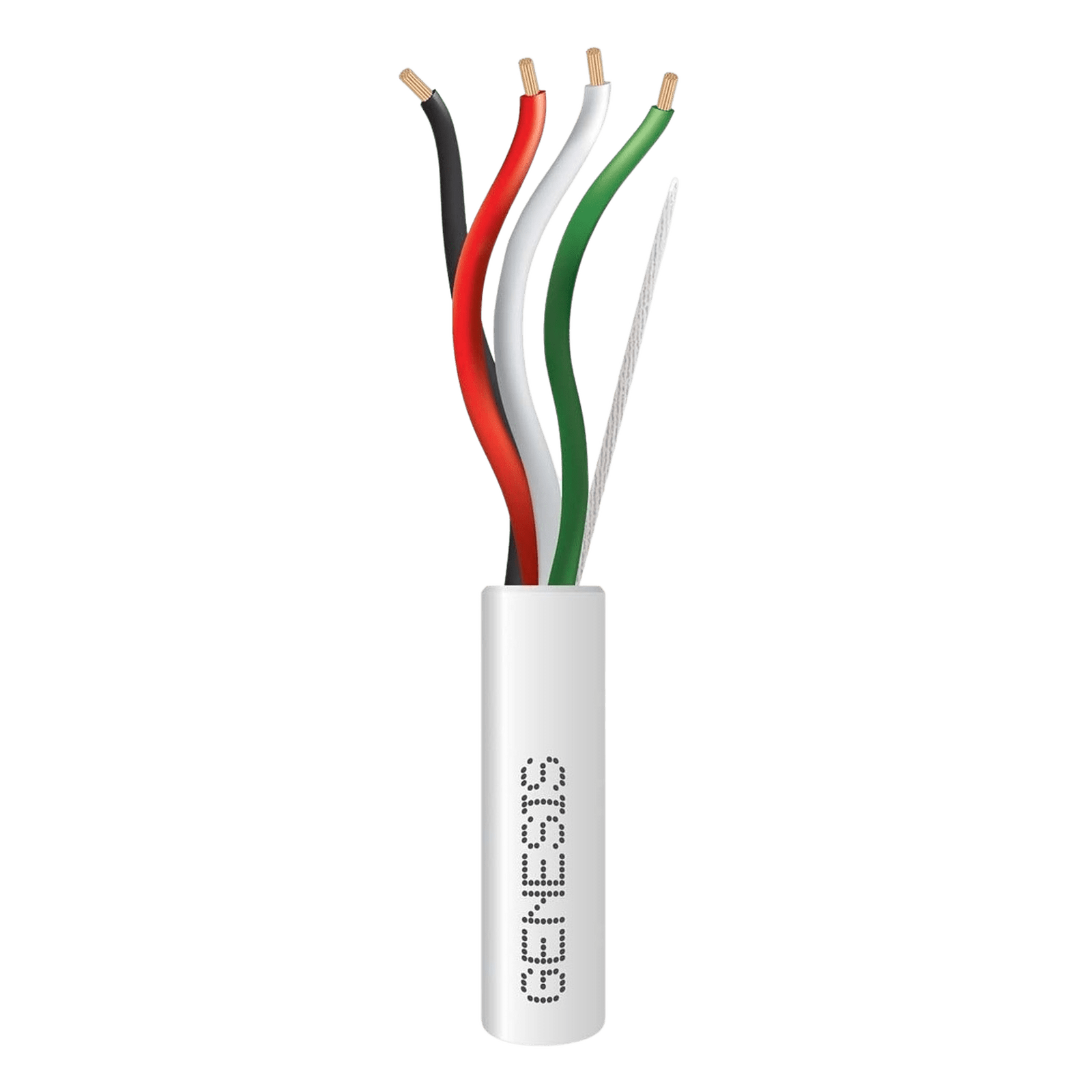 Bobina de 152 Metros / Cable de Cobre / 4 x 18 AWG / Riser / Para Interior / Color Blanco / Para Aplicaciones de Alarmas de Intrusión/Control de Acceso/ Automatización / Interfonos y Tv Porteros 2115-5501/500 - GENESIS