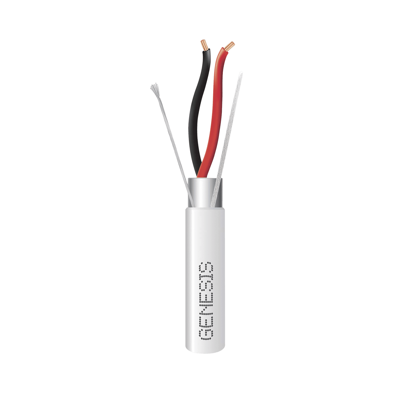 Bobina de 152 Metros de Cable / 2 x 16 AWG / BLINDADO / PLENUM / Color Blanco / Para Aplicaciones de Audio, Seguridad y Control 3221-5012 - GENESIS