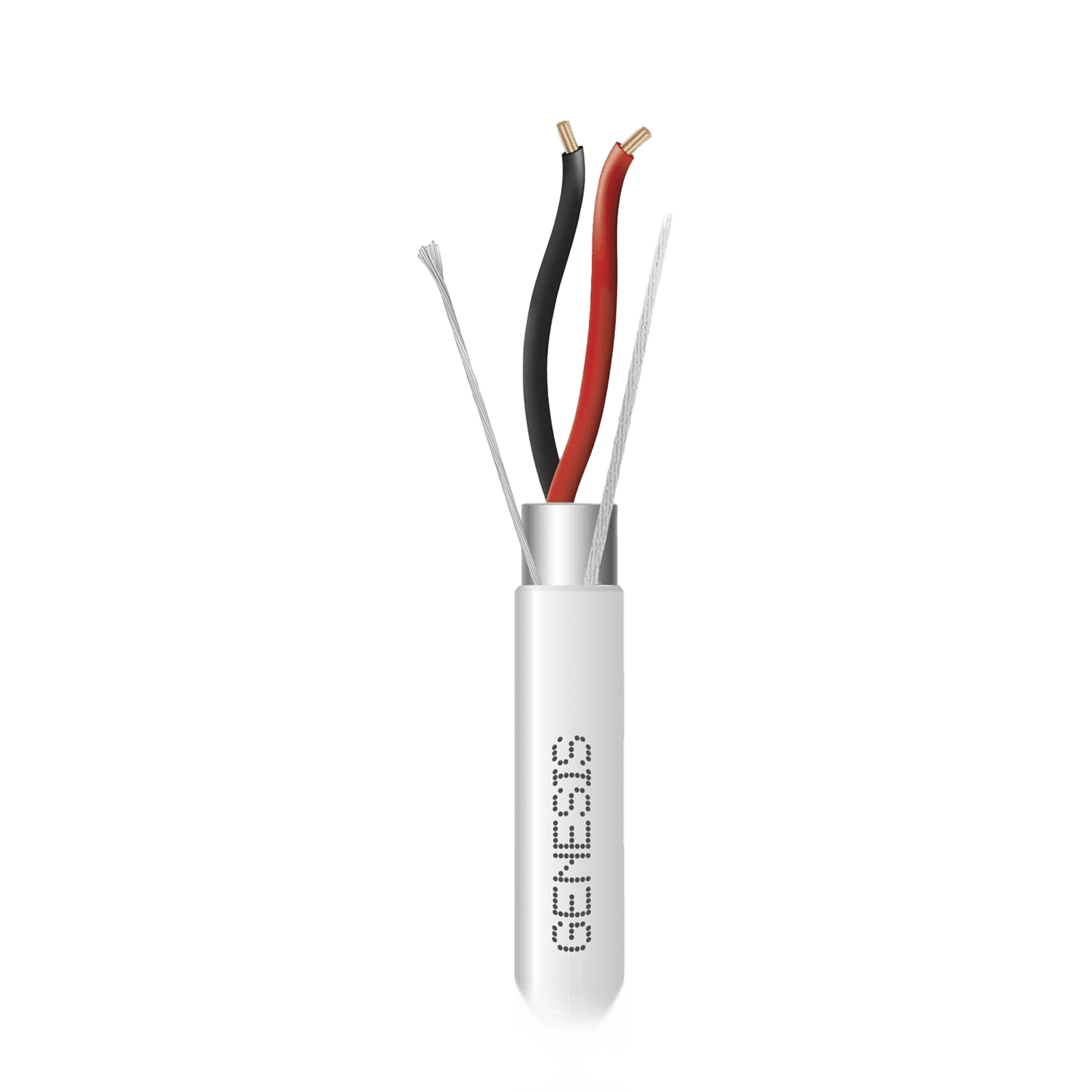Bobina de 305 M de Cable 2 x 22 AWG BLINDADO / RISER / Color Blanco / Para Aplicaciones de Audio, Seguridad y Control 2202-1101 - GENESIS