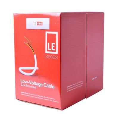 Bobina de 305 Metros / Cable de CCA / 4 x 22 AWG / Tipo Aluminio Revestido de Cobre / Aplicaciones en Alarmas de Intrusión /Automatización SF-22-04-LE - SFIRE