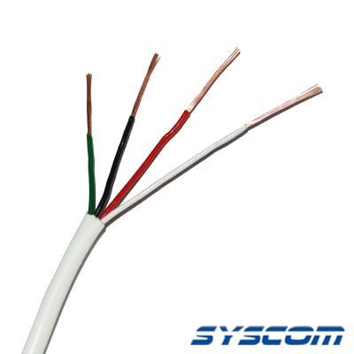 Bobina de 305 Metros / Cable de Cobre / 4 x 22 AWG / Tipo Alarmas UL / Para Interior / Color Blanco / Para Aplicaciones de Alarmas de Intrusión / interfonos / TV Porteros / y Multi-Propósito/  Hecho en México SY-22-04/1000 - CONDUMEX
