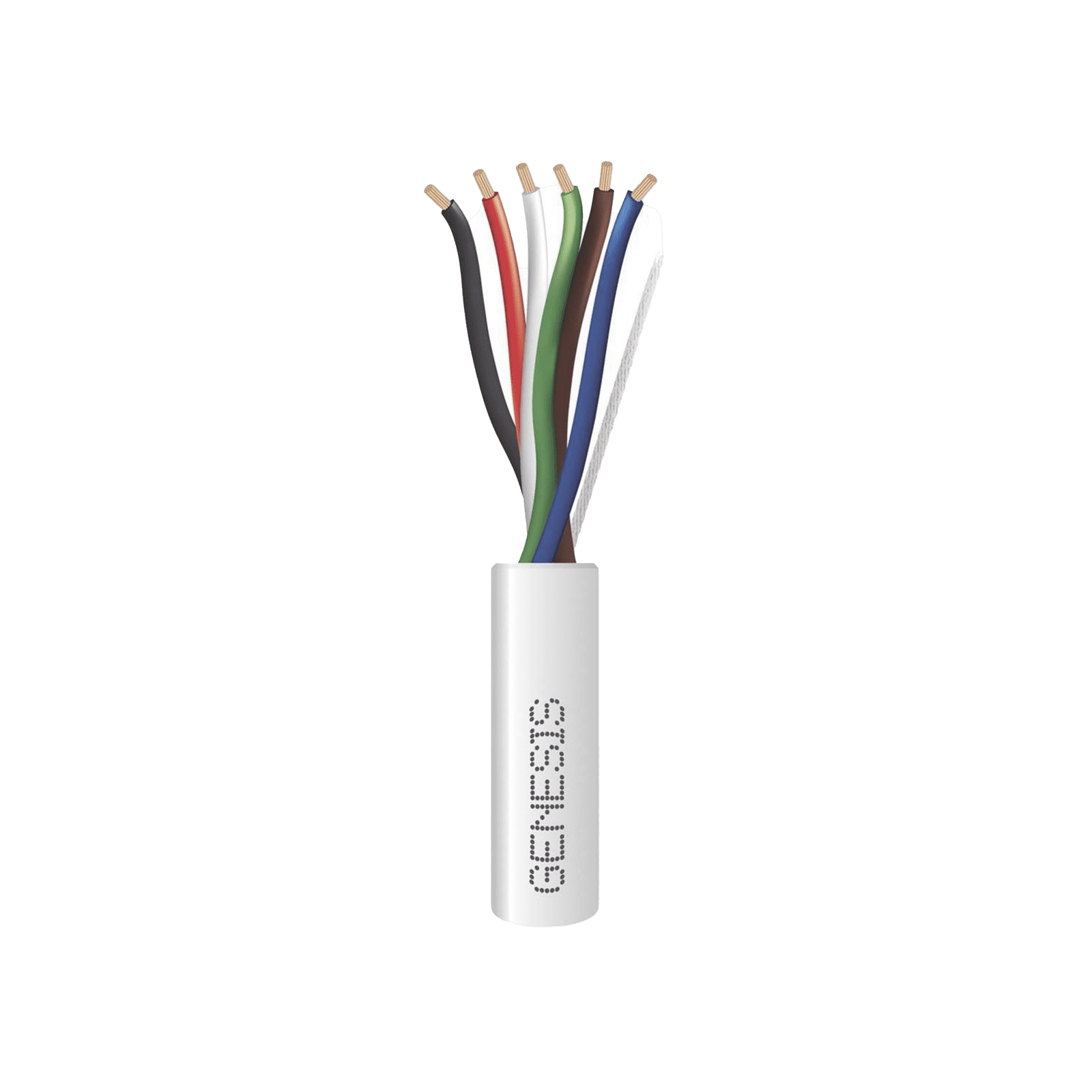 Bobina de 305 Metros / Cable de Cobre / 6 x 18 AWG / Para Interior / Color Blanco / Para Aplicaciones de Alarmas de Intrusión/Control de Acceso/ Automatización / Interfonos y Tv Porteros 3116-1012 - GENESIS